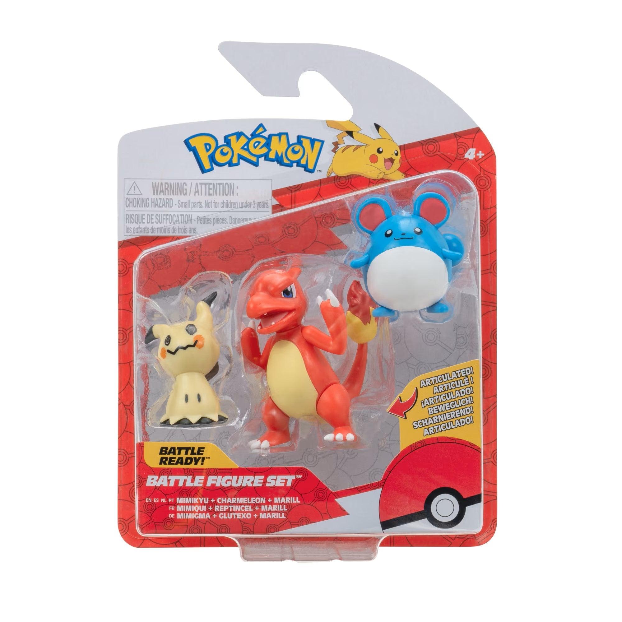 Pokemon - Battle Figure Set - Mimikyu, Charmeleon & Marill - Jazwares Jazwares 191726481256