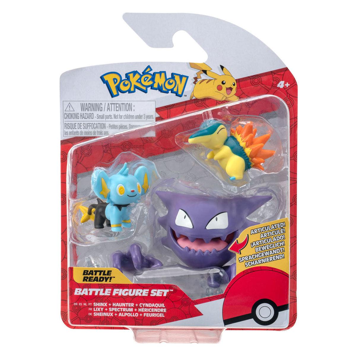 Pokemon - Battle Figure Set - Shinx, Haunter & Cyndaquil - Jazwares Jazwares 191726481249