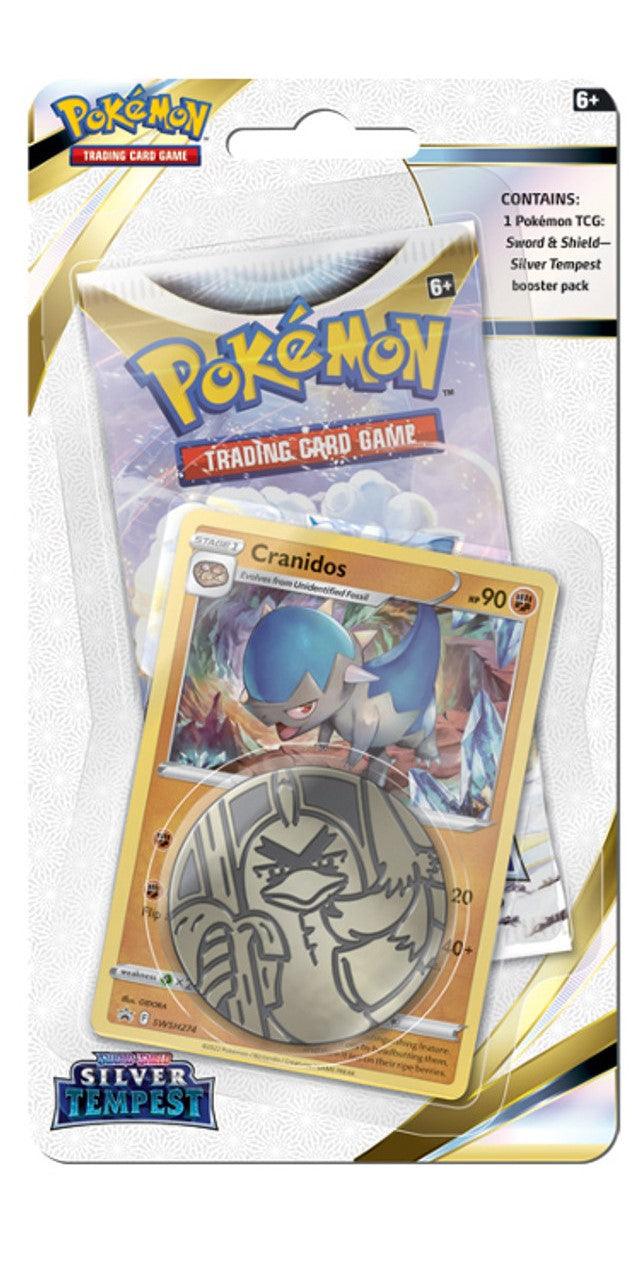 Pokemon Blister Pack - Sword & Shield - Silver Tempest - 1 Booster Pack & 1 Coin & Cranidos Promo Card Pokémon 820650806568