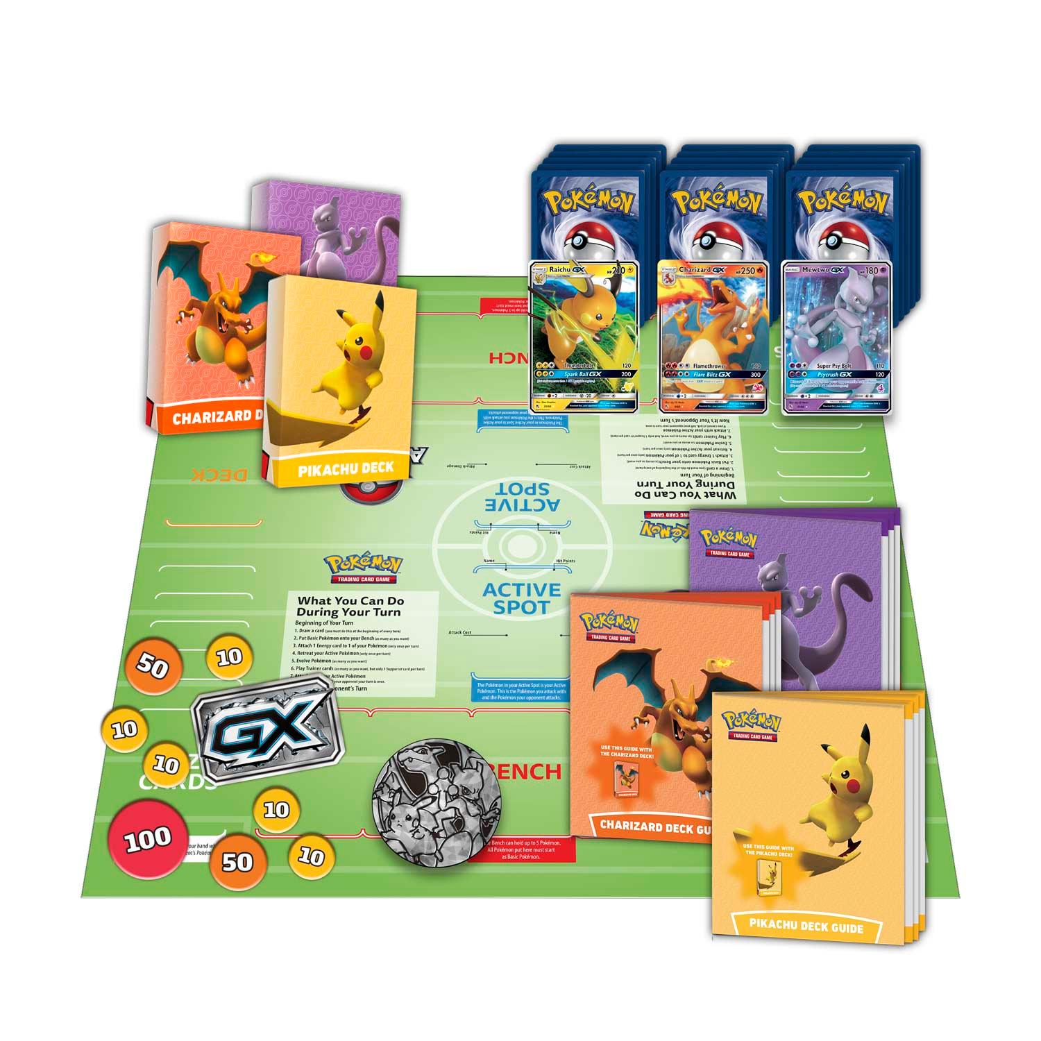 Pokemon Board Game - Battle Academy 2020 (with Charizard - GX, Raichu - GX & Mewtwo - GX) Pokémon 820650807893