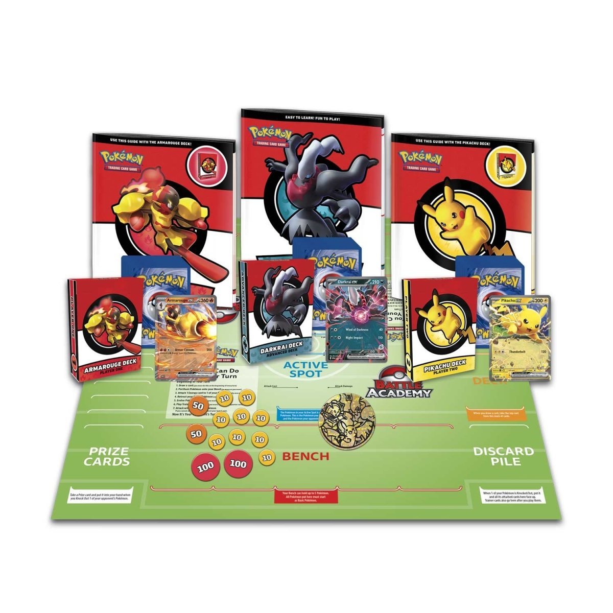 Pokemon Board Game - Battle Academy 2024 (Featuring Pikachu, Armarouge & Darkrai) Pokémon 0820650856952