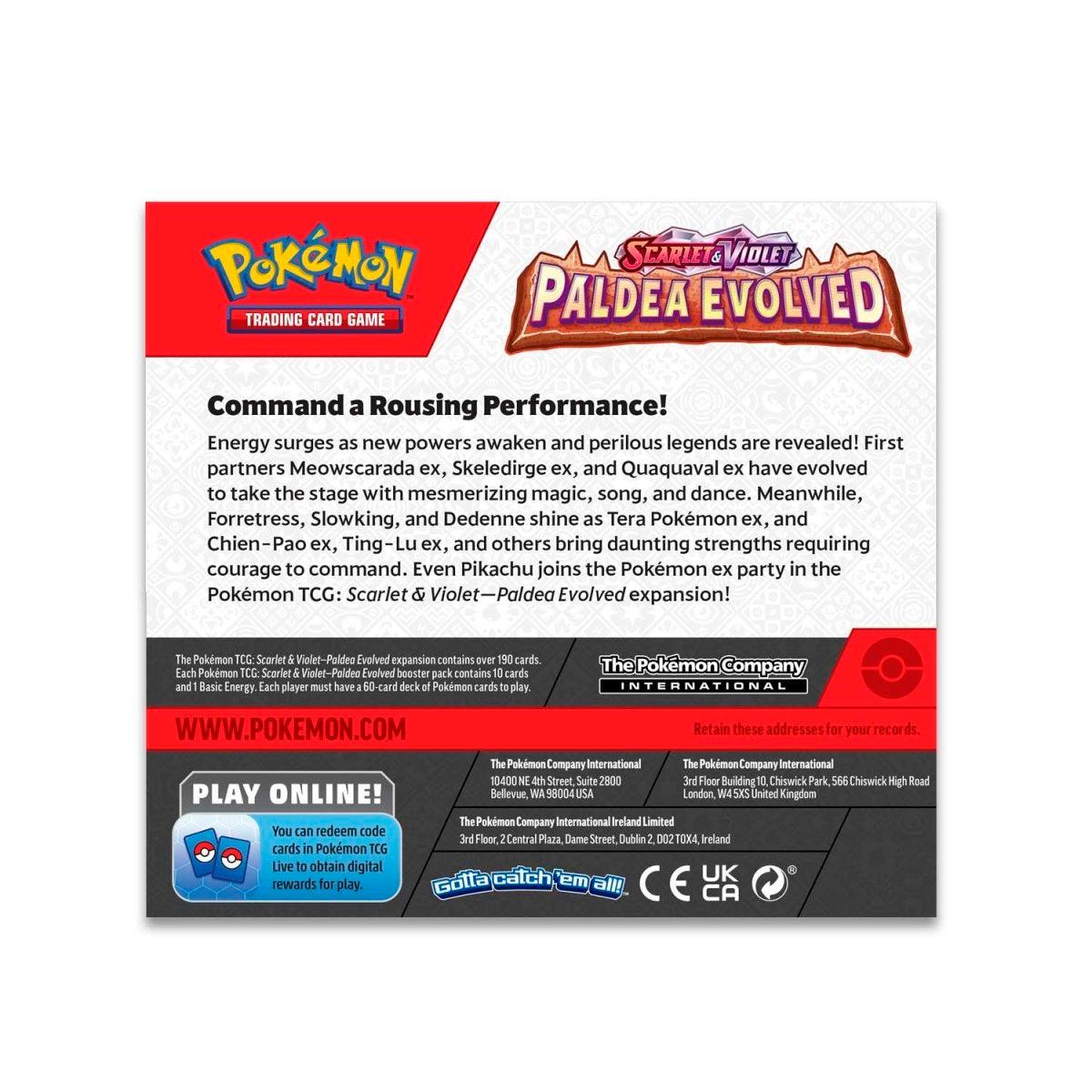 Pokemon Booster Box (36 Packs) - Scarlet & Violet - Paldea Evolved Pokémon 820650863493