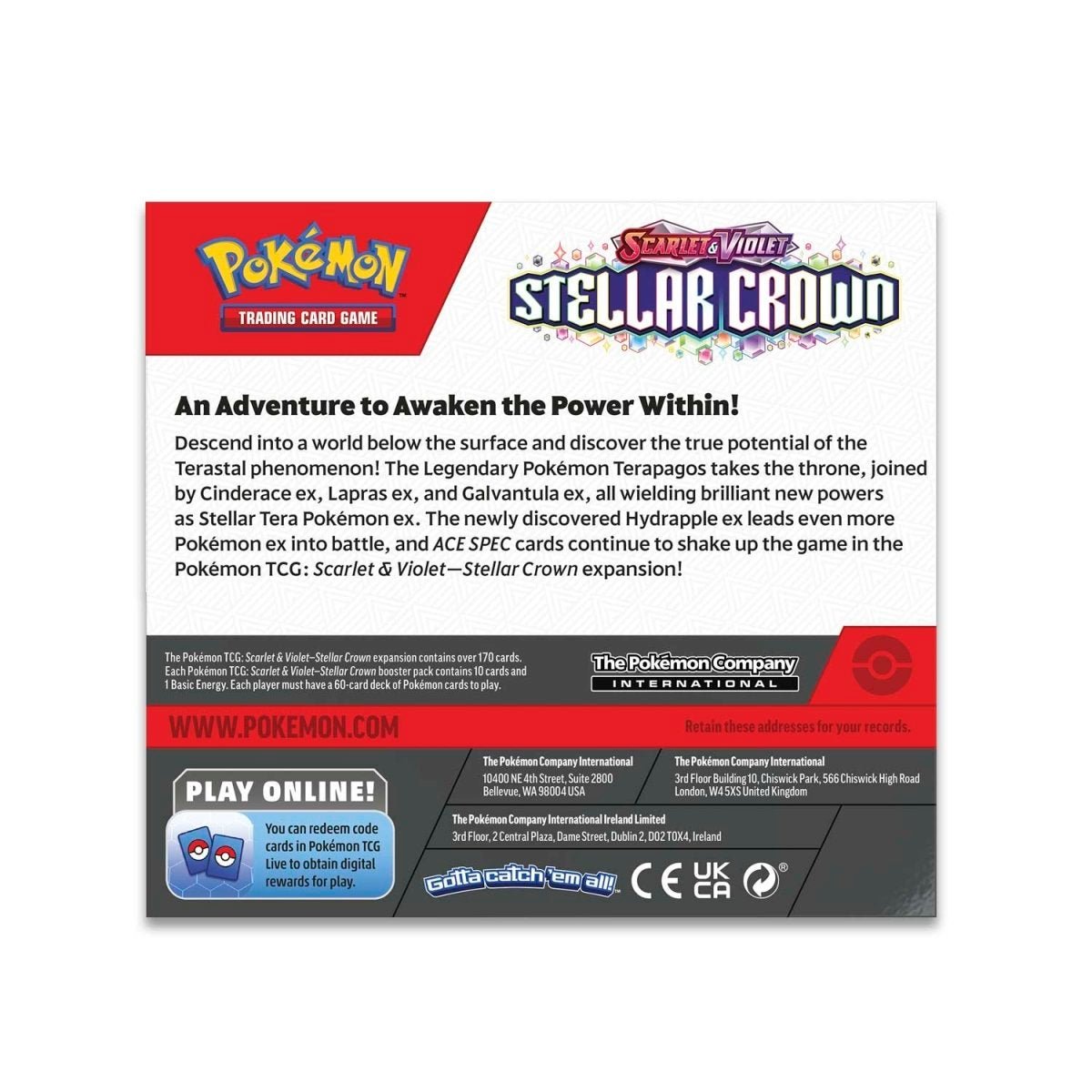 Pokémon - Booster Box (36 Packs) - Scarlet & Violet - Stellar Crown Pokémon 820650422799