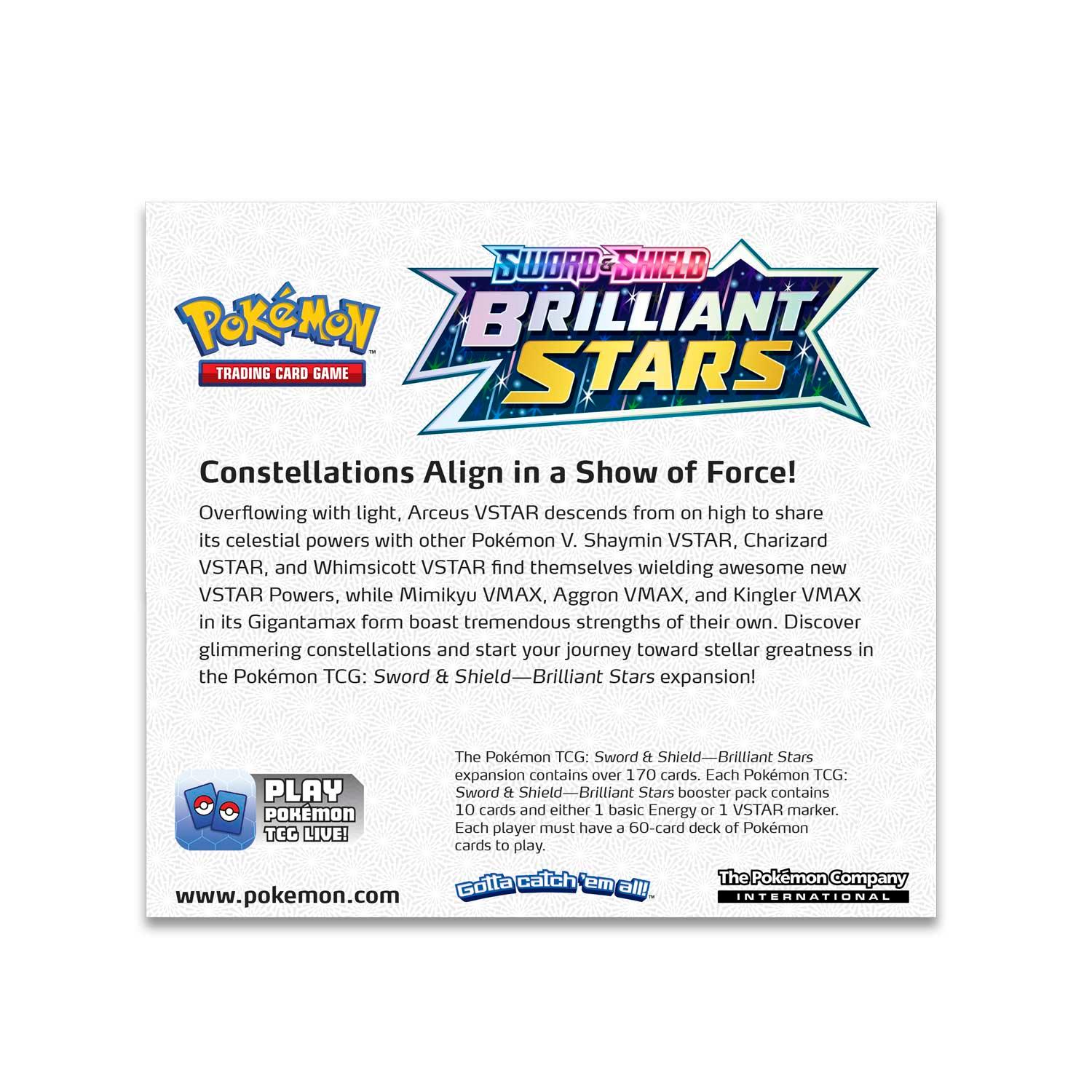 Pokemon Booster Box (36 Packs) - Sword & Shield - Brilliant Stars Pokémon 820650819964