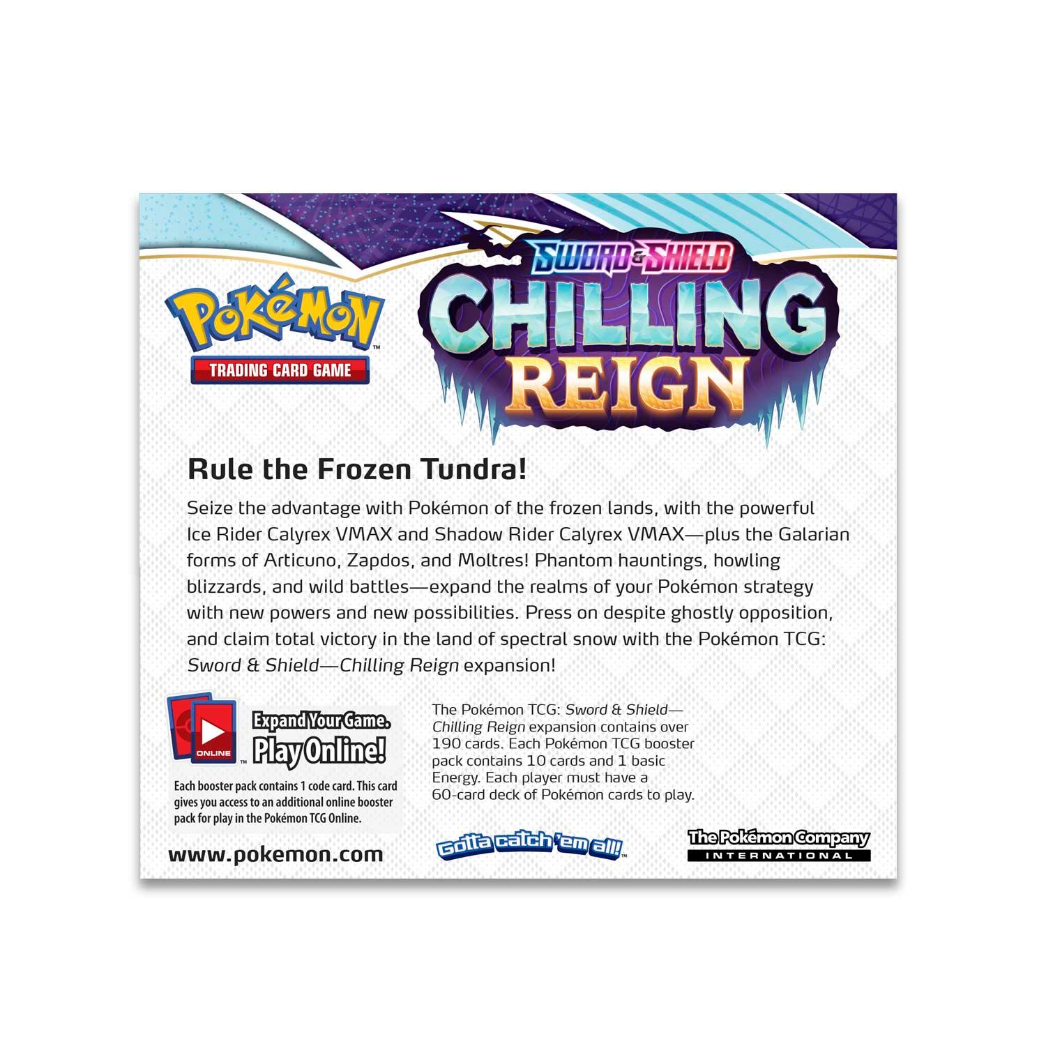 Pokemon Booster Box (36 Packs) - Sword & Shield - Chilling Reign Pokémon 820650818462