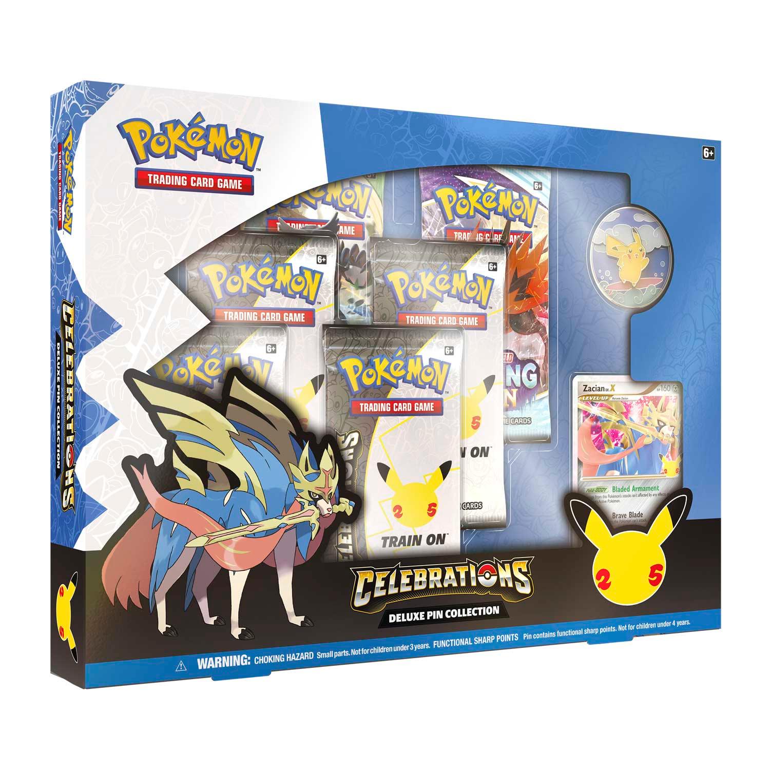 Pokemon Box - Deluxe Pin Collection - Celebrations - Zacian Pokémon 820650809422