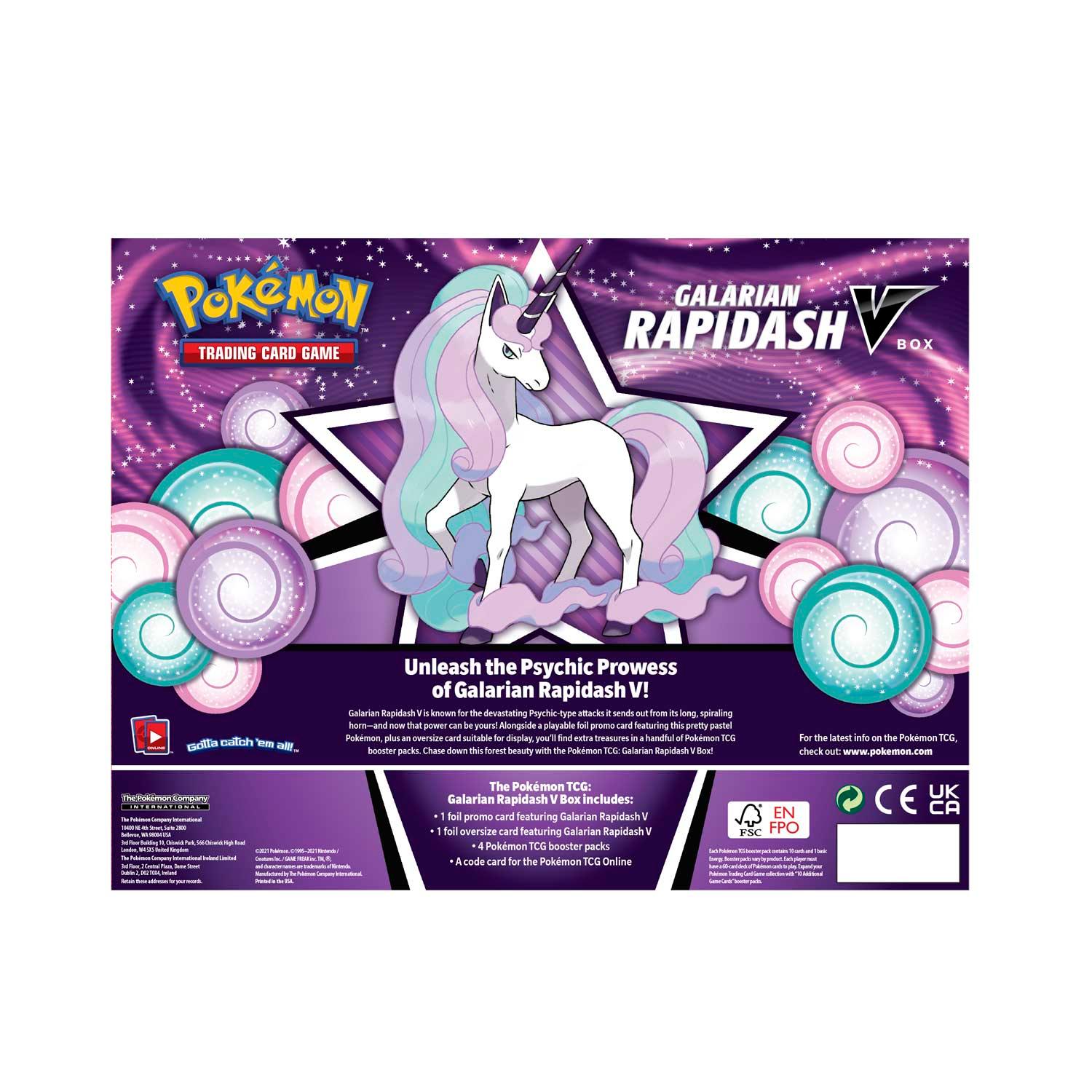 Pokemon Box - Galarian Rapidash V Pokémon 820650808739