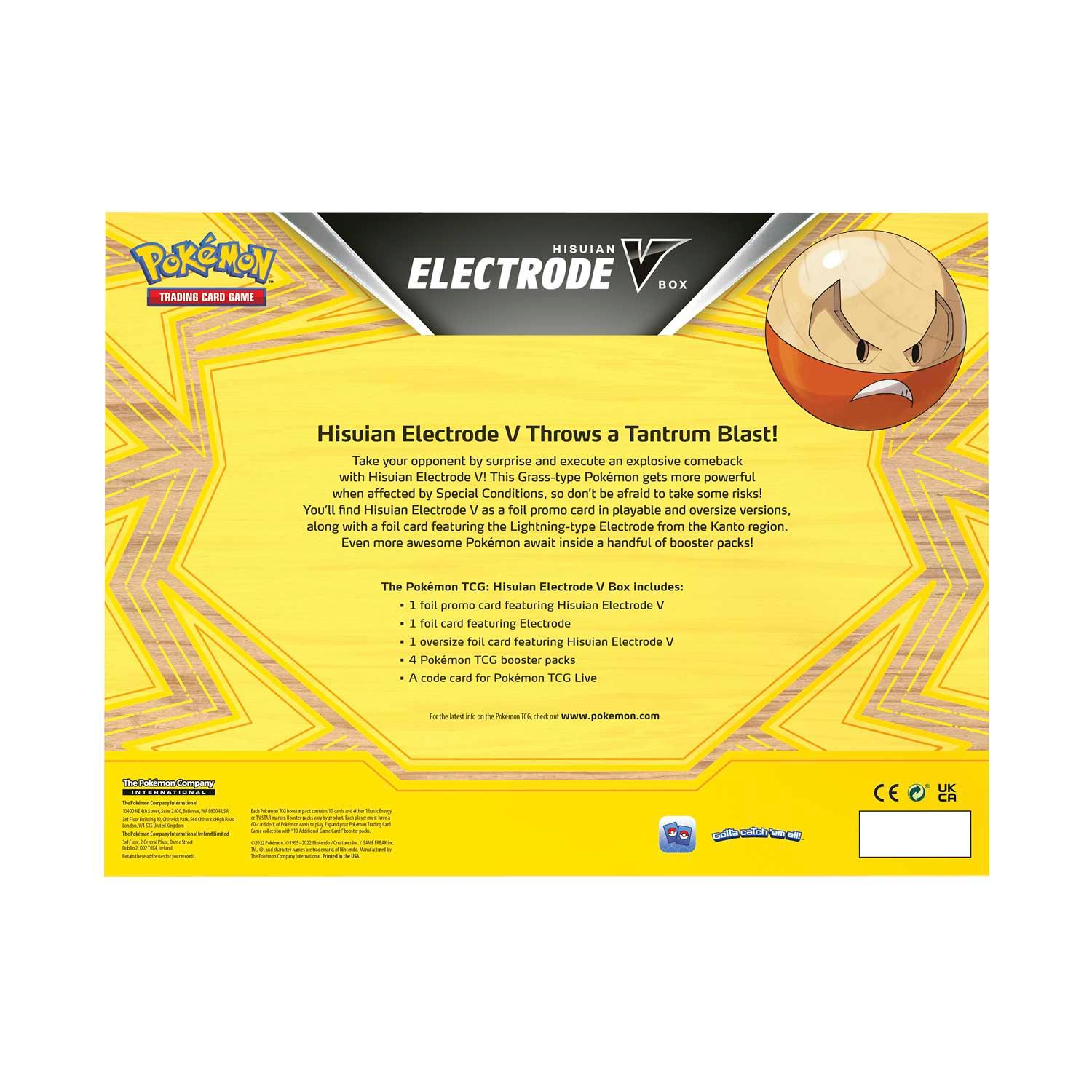 Pokemon Box - Hisuian Electrode V Pokémon 820650851216