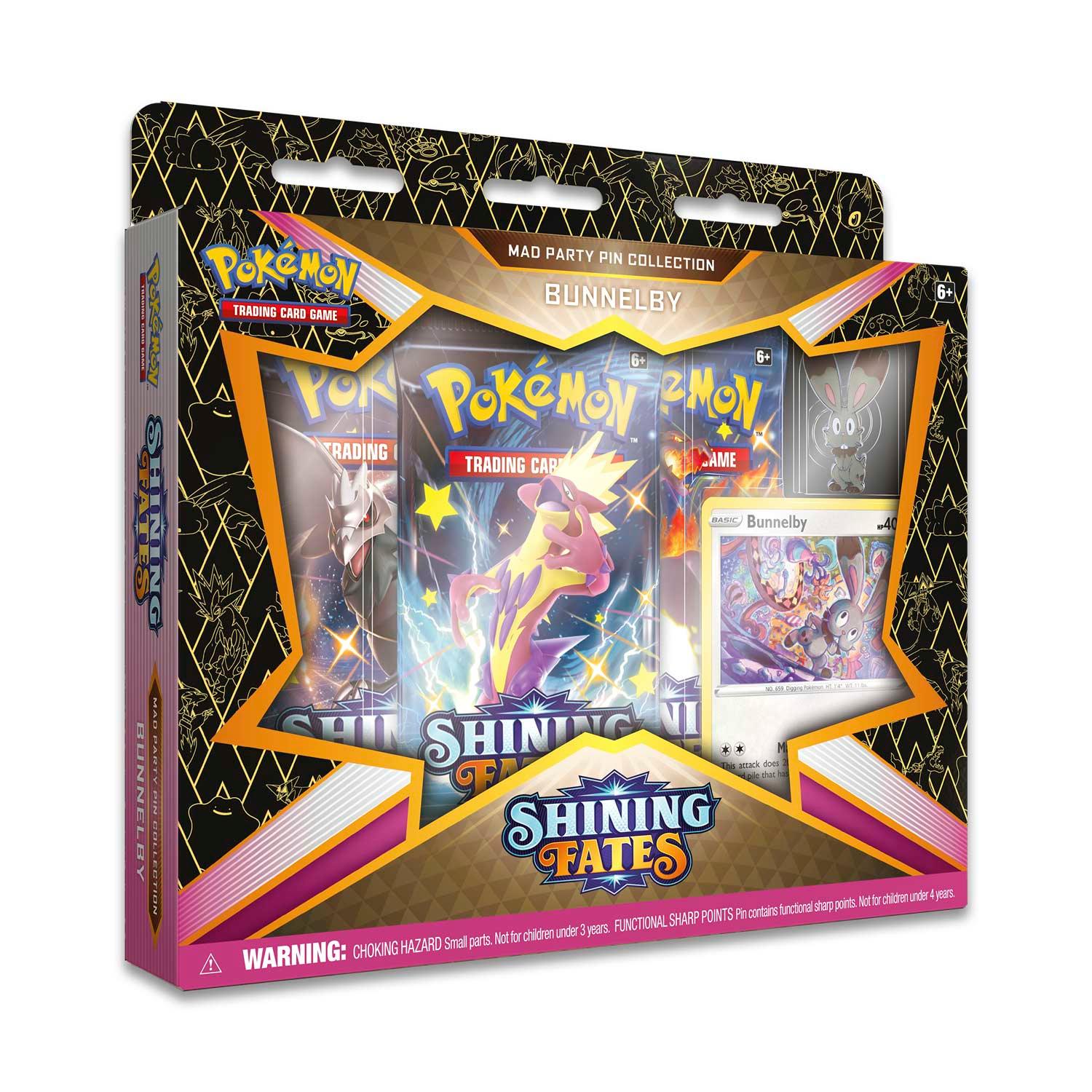 Pokemon Box - Mad Party Pin Collection - Shining Fates - Bunnelby Pin Pokémon 820650808685