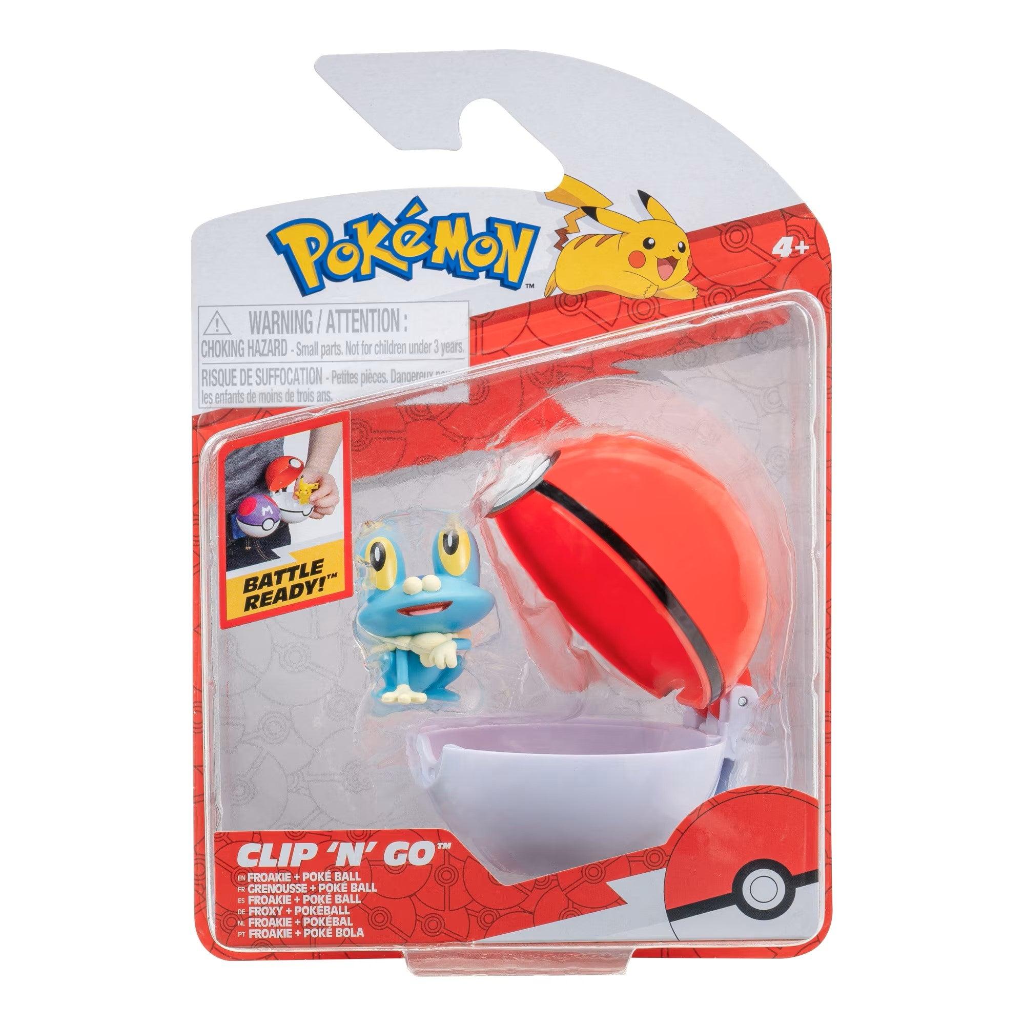 Pokemon - Clip 'N' Go - Froakie + Poké Ball - Jazwares Jazwares 191726482864