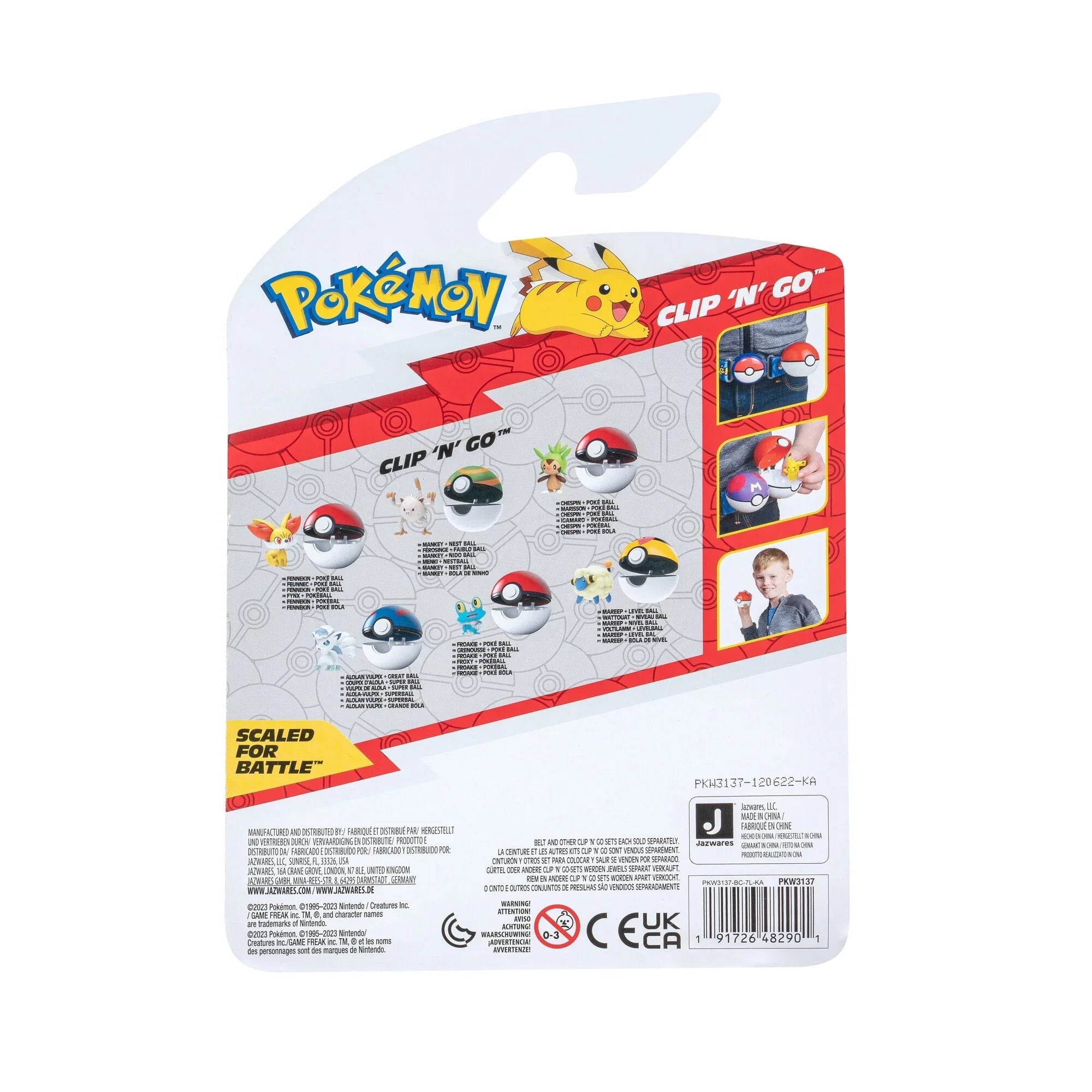 Pokemon - Clip 'N' Go - Mankey + Nest Ball - Jazwares Jazwares 191726482895