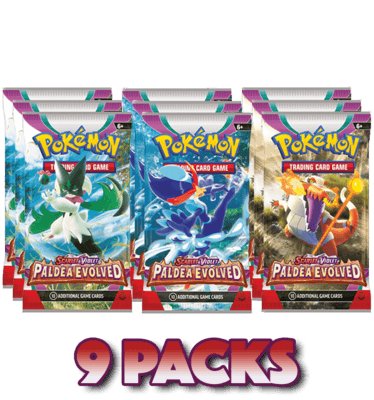 Pokemon Elite Trainer Box (ETB) - Scarlet & Violet - Paldea Evolved - Sprigatito, Fuecoco & Quaxly on Cover Pokémon 820650853661