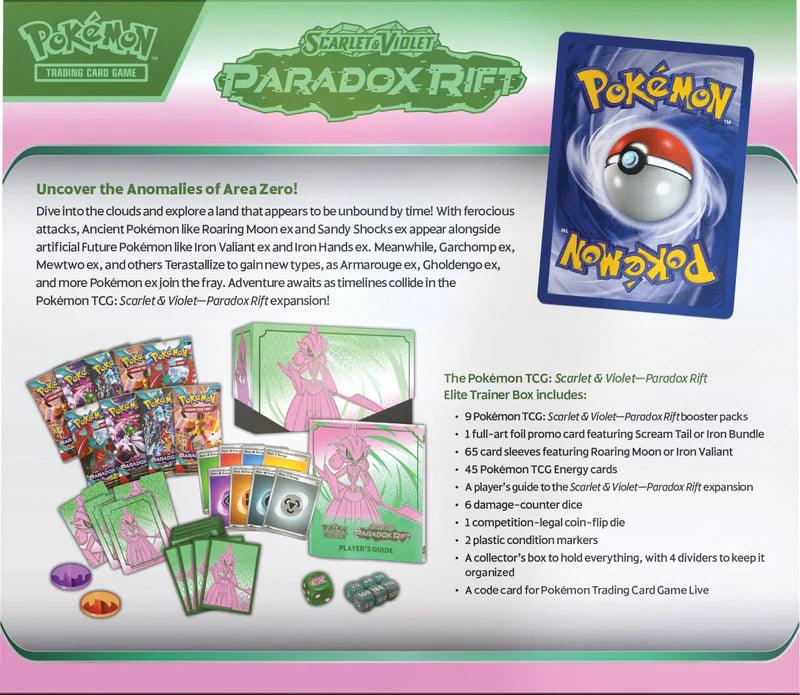 Pokemon Elite Trainer Box (ETB) - Scarlet & Violet - Paradox Rift - Iron Valiant on Cover Pokémon 820650854163