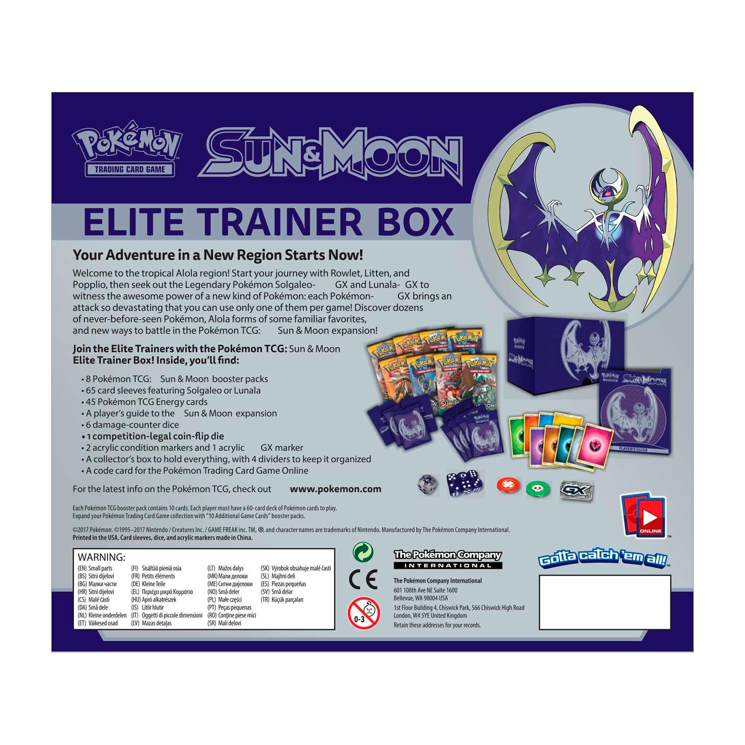 Pokemon Elite Trainer Box (ETB) - Sun & Moon - Lunala on Cover Pokémon 820650802041