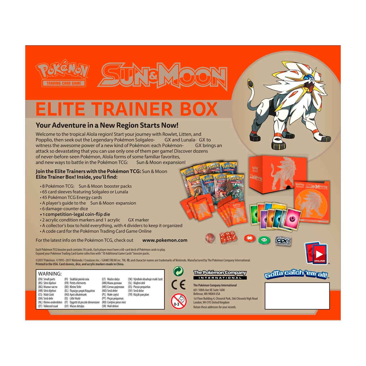 Pokemon Elite Trainer Box (ETB) - Sun & Moon (Solgaleo on Cover) Pokémon 820650802041