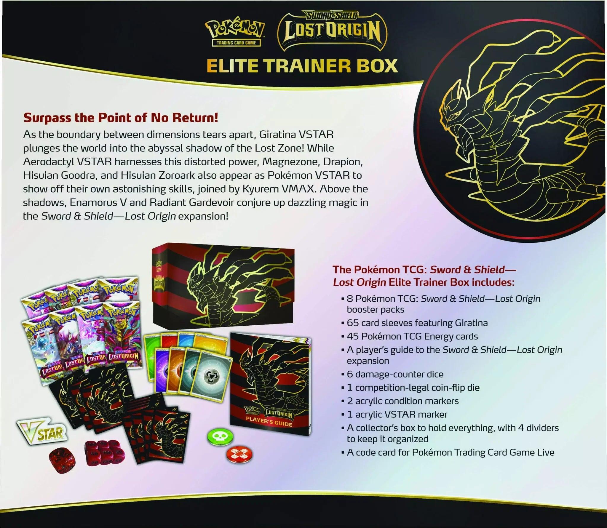 Pokemon Elite Trainer Box (ETB) - Sword & Shield - Lost Origin (Giratina on Cover) - Hobby Champion Inc