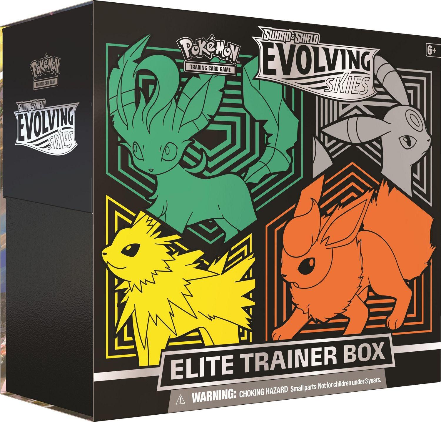 Pokemon Elite Trainer Box (ETB) - Sword & Shield - Evolving Skies (Jolteon, Flareon, Umbreon & Leafeon on Cover) Pokémon 820650808944