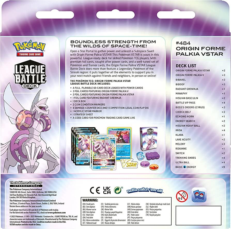 Pokemon League Battle Deck - Origin Forme Palkia VSTAR Pokémon 820650852367