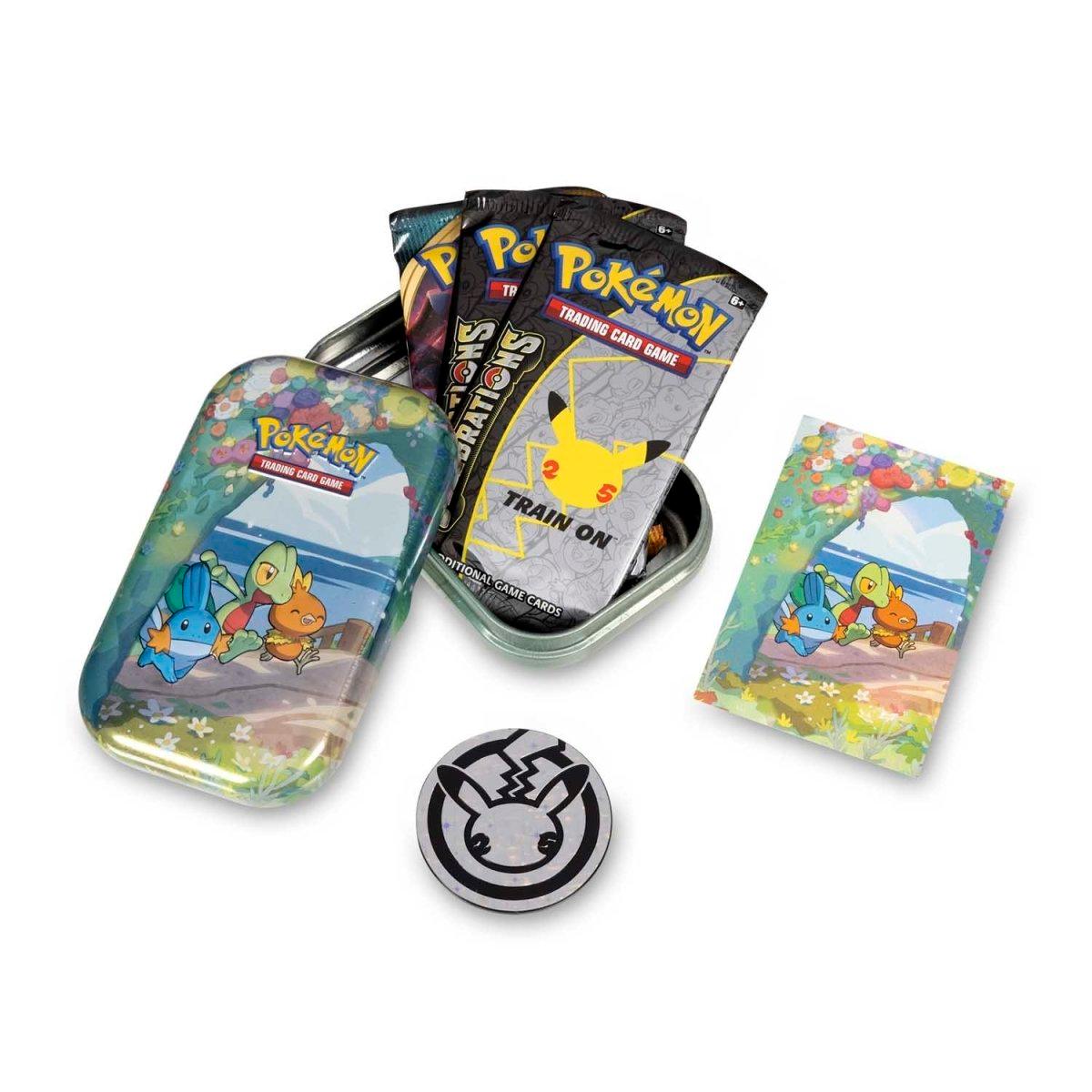 Pokemon Mini Tin - Celebrations - Treecko, Torchic & Mudkip on Cover Pokémon 820650809378