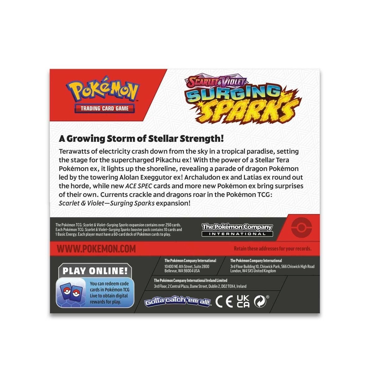 Pokemon - Scarlet & Violet - Surging Sparks - Booster Box Pokémon 0820650413124