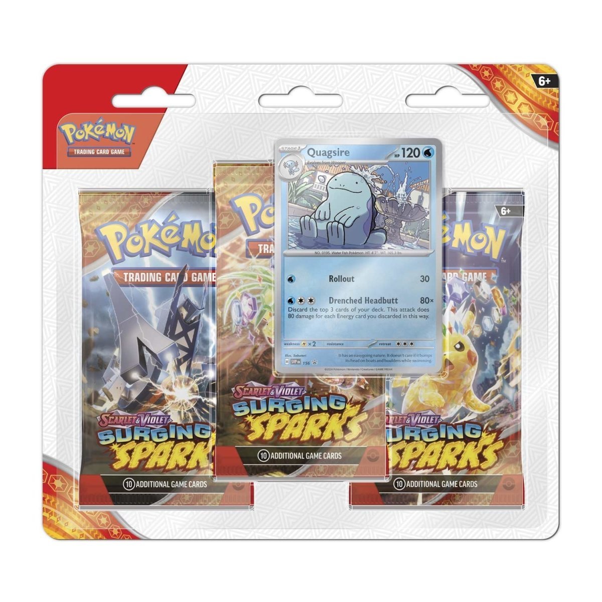 Pokemon - Scarlet & Violet - Surging Sparks - Triple Packs & Quagsire Promo Card Pokémon 0820650859280