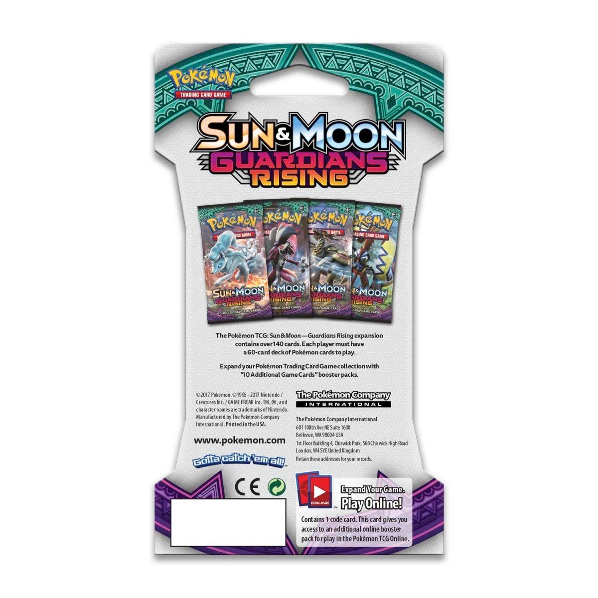 Pokemon Sleeved Booster Pack (10 Cards) - Sun & Moon - Guardians Rising Pokémon 820650802140