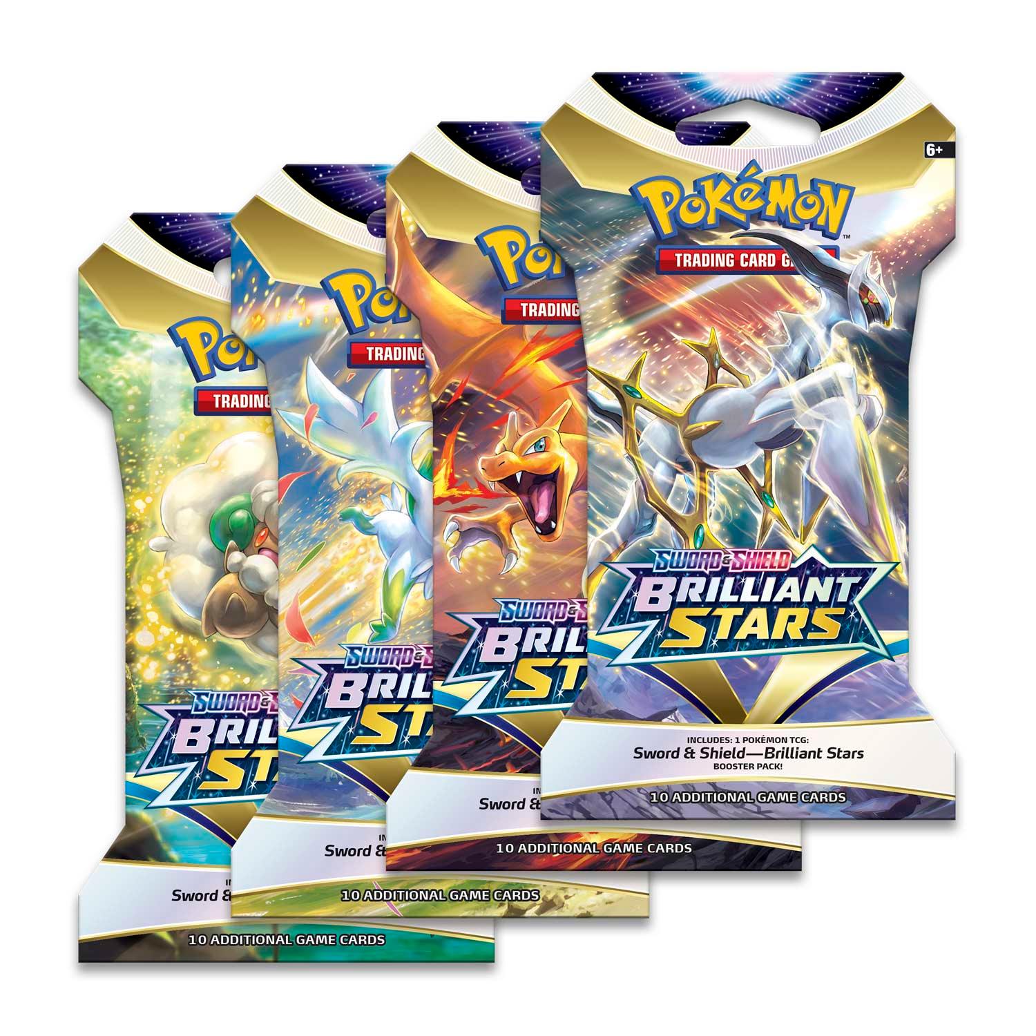 Pokemon Sleeved Booster Pack (10 Cards) - Sword & Shield - Brilliant Stars Pokémon 820650809972