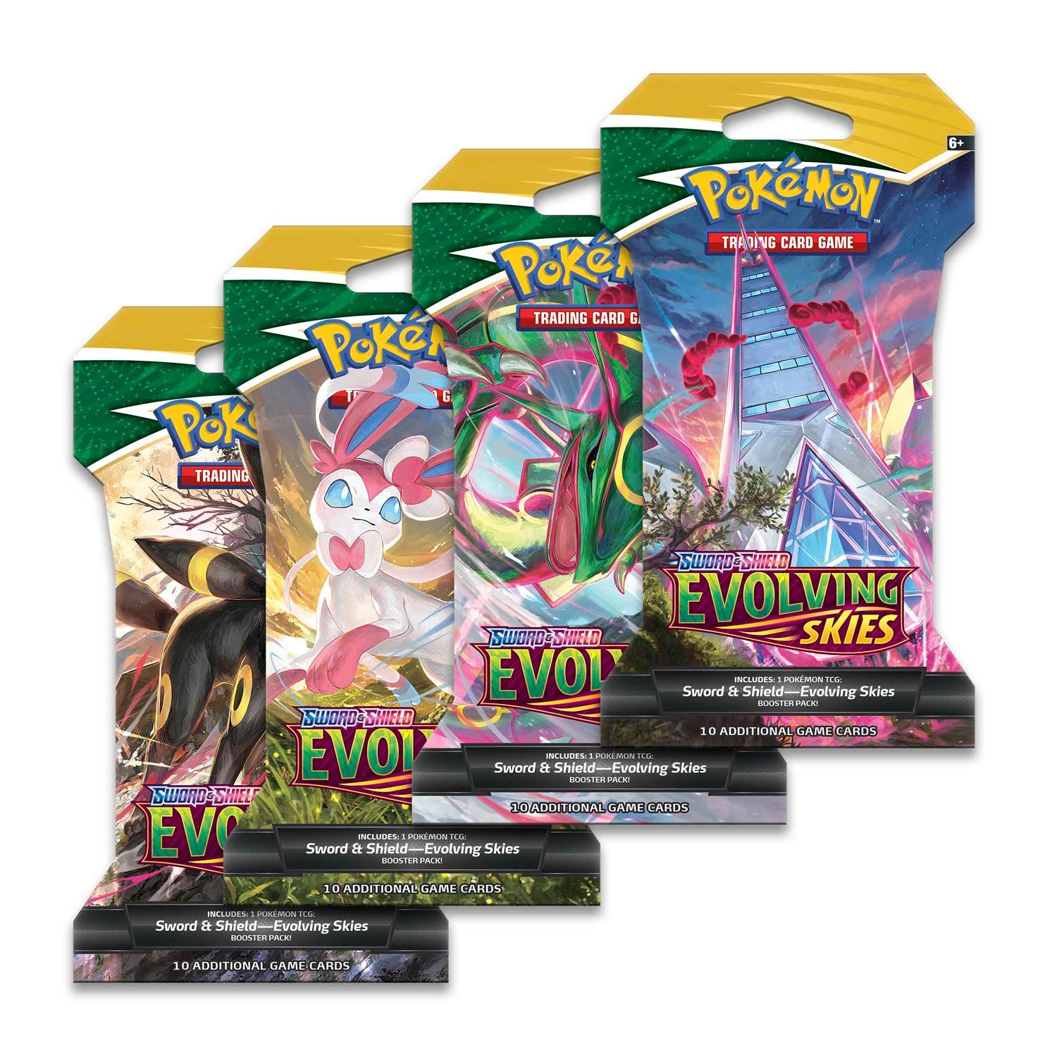 Pokemon Sleeved Booster Pack (10 Cards) - Sword & Shield - Evolving Skies Pokémon 820650808784