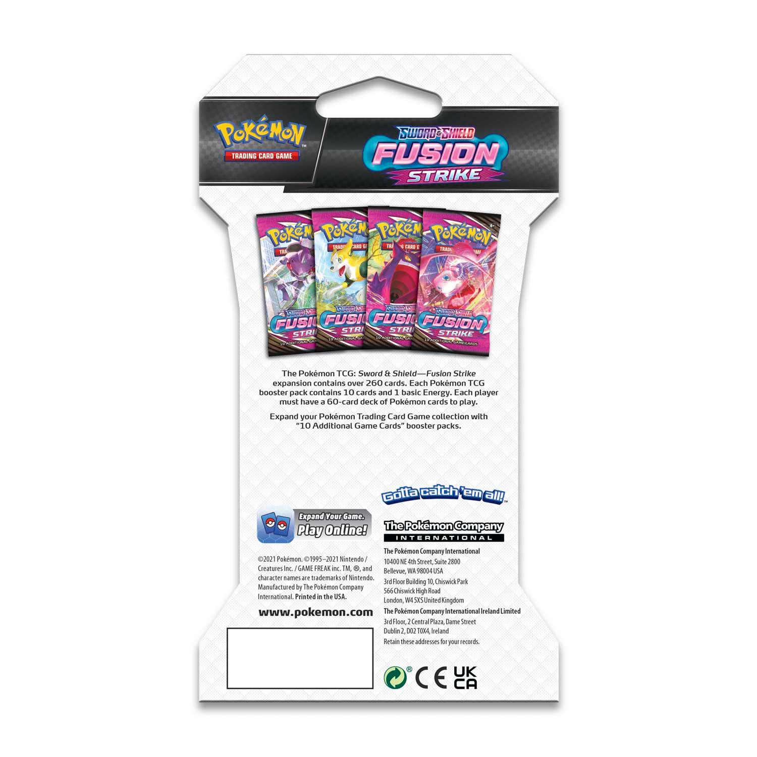 Pokemon Sleeved Booster Pack (10 Cards) - Sword & Shield - Fusion Strike Pokémon 820650809170