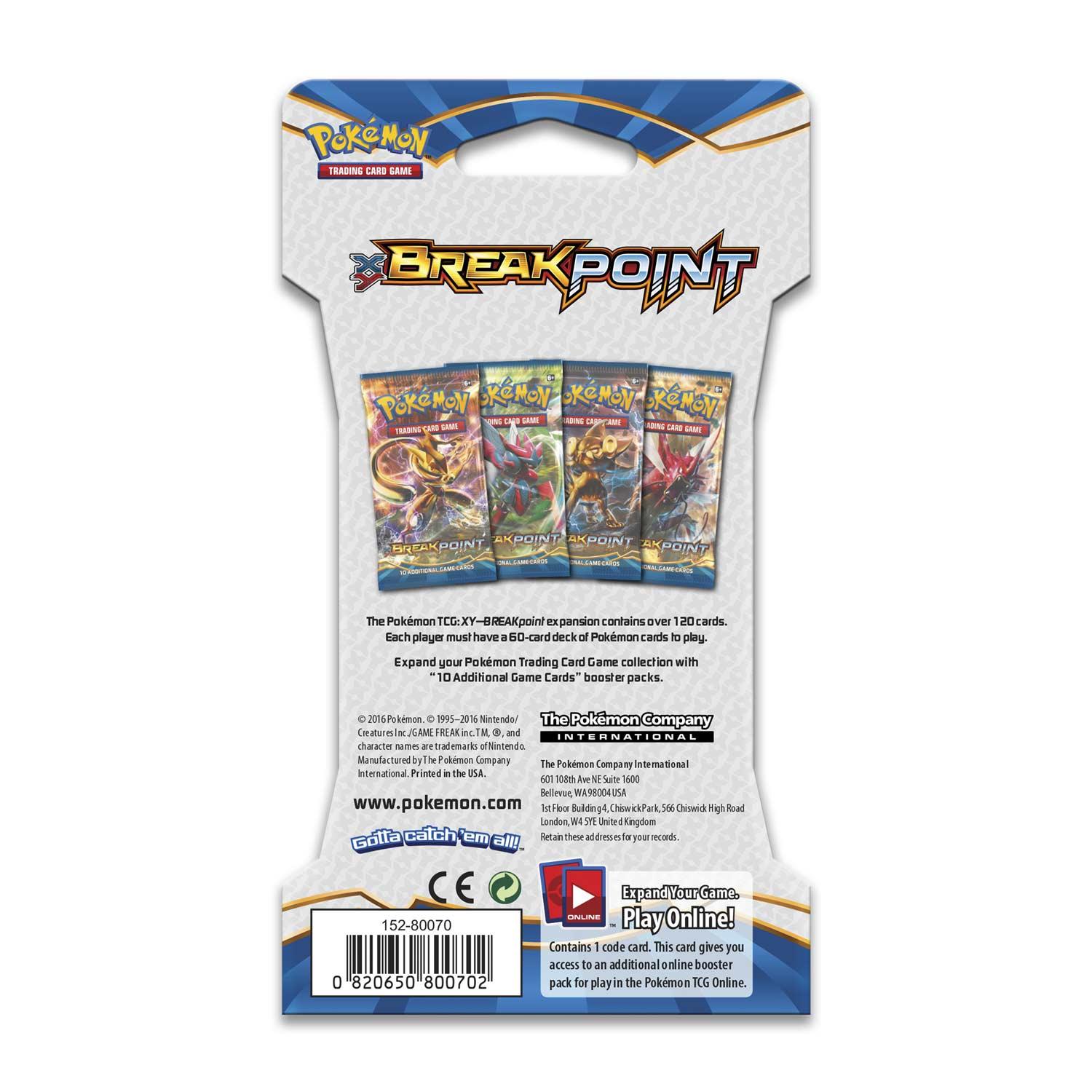 Pokemon Sleeved Booster Pack (10 Cards) - XY - BREAKPoint Pokémon 820650800702