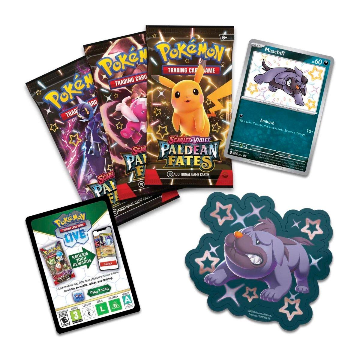 Pokemon Tech Sticker Collection - Scarlet & Violet - Paldean Fates - Maschiff - Hobby Champion Inc