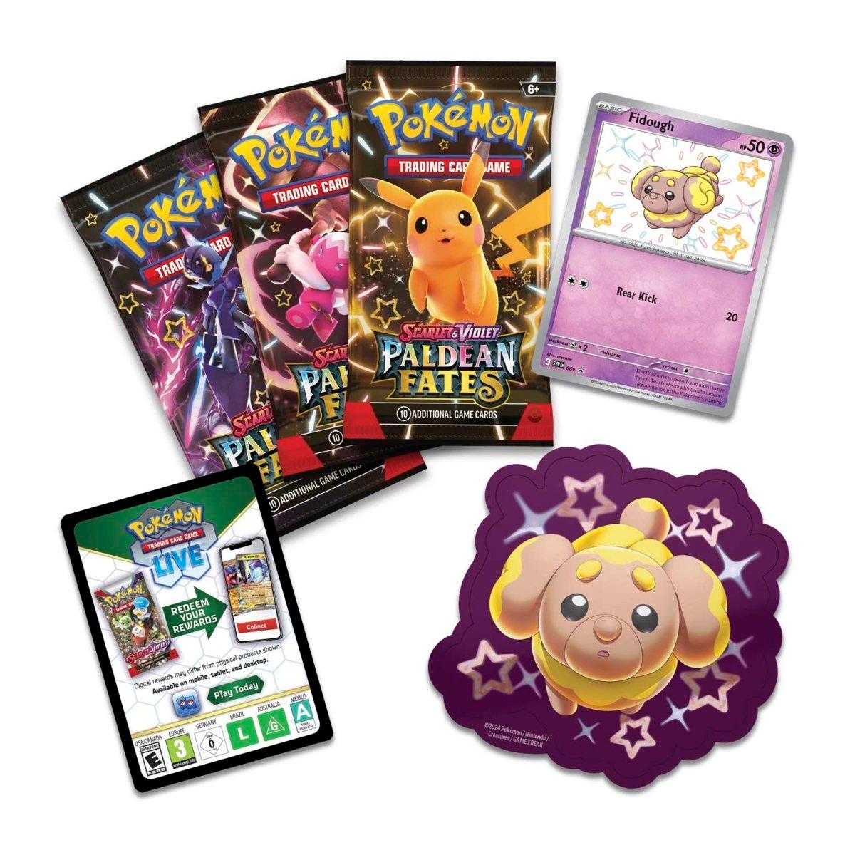 Pokemon Tech Sticker Collection - Scarlet & Violet - Paldean Fates - Fidough Pokémon 0820650856136