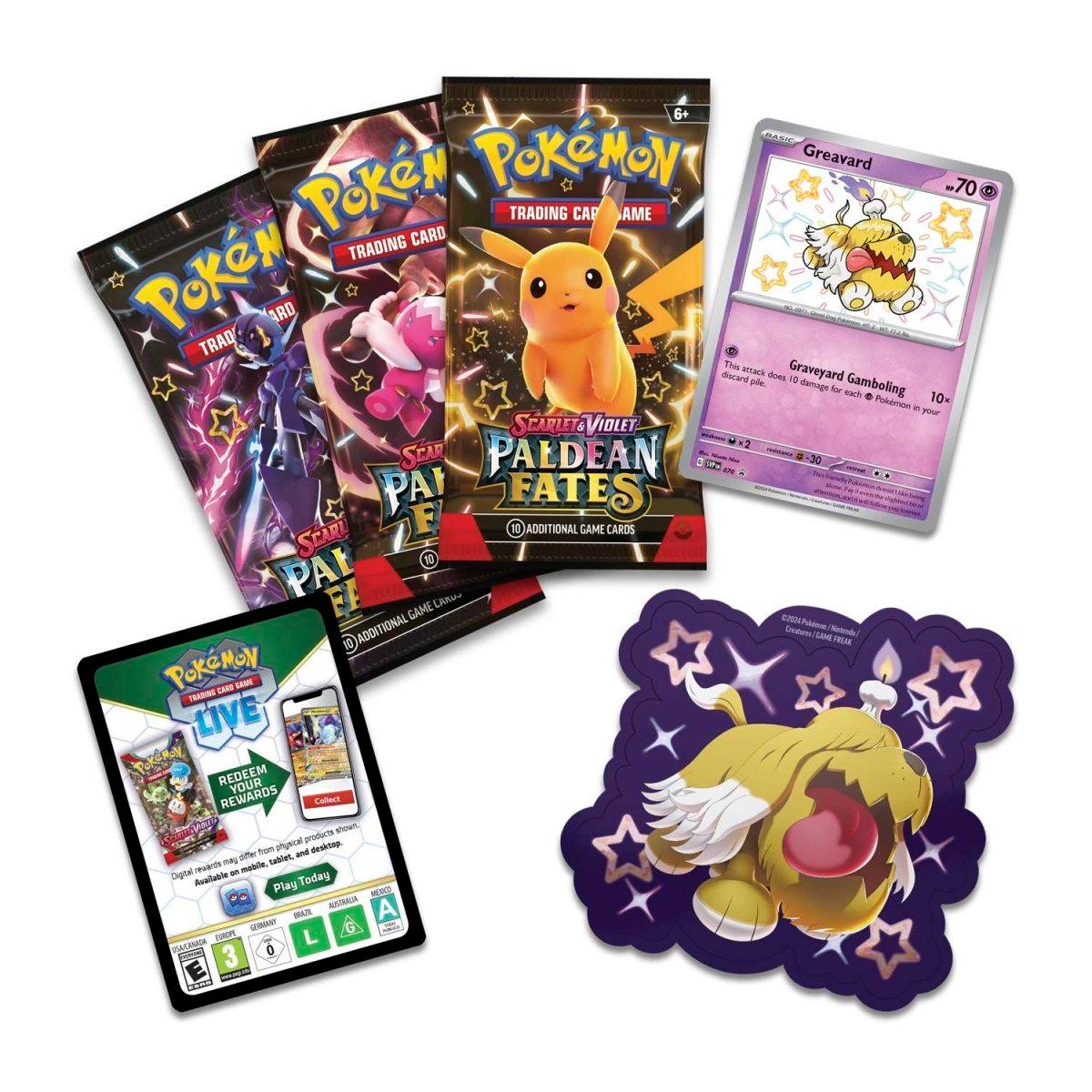 Pokemon Tech Sticker Collection - Scarlet & Violet - Paldean Fates - Greavard Pokémon 0820650856136