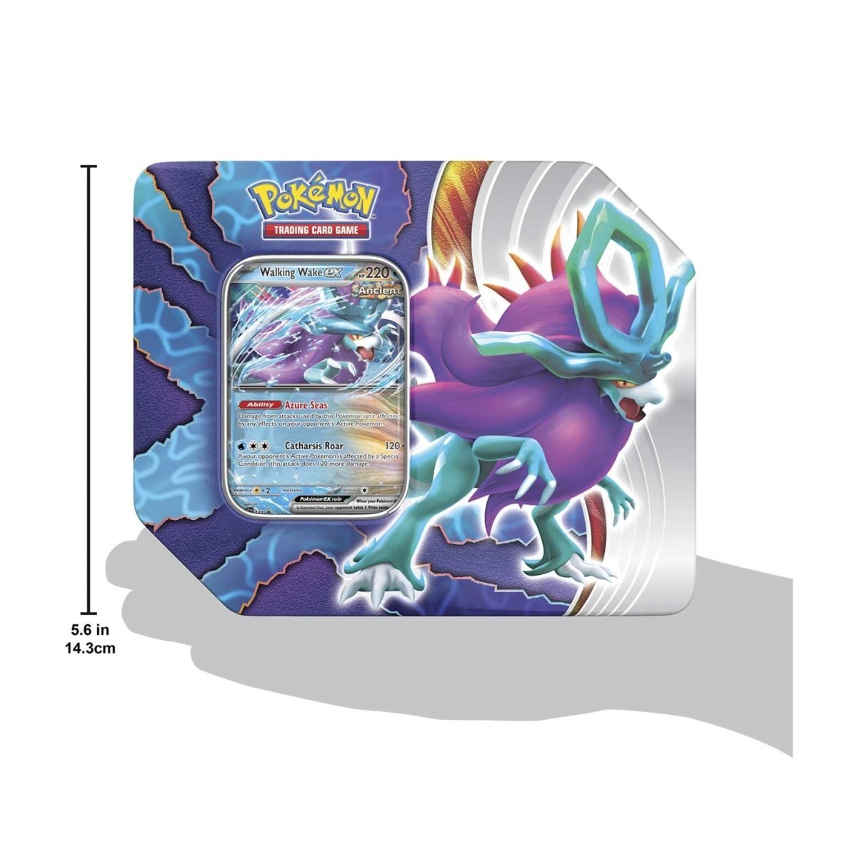 Pokemon Tin Box Paradox Clash (5 Booster Packs & 1 Walking Wake ex Promo Card) - Scarlet & Violet Pokémon 0820650857591