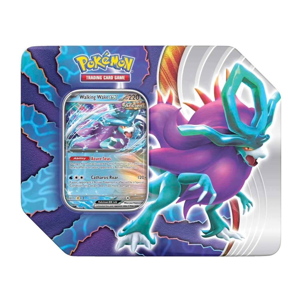 Pokemon Tin Box Paradox Clash (5 Booster Packs & 1 Walking Wake ex Promo Card) - Scarlet & Violet Pokémon 0820650857591