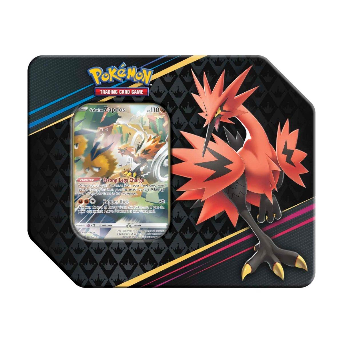 Pokemon Tin - Crown Zenith - Galarian Zapdos on Cover Pokémon 820650851940