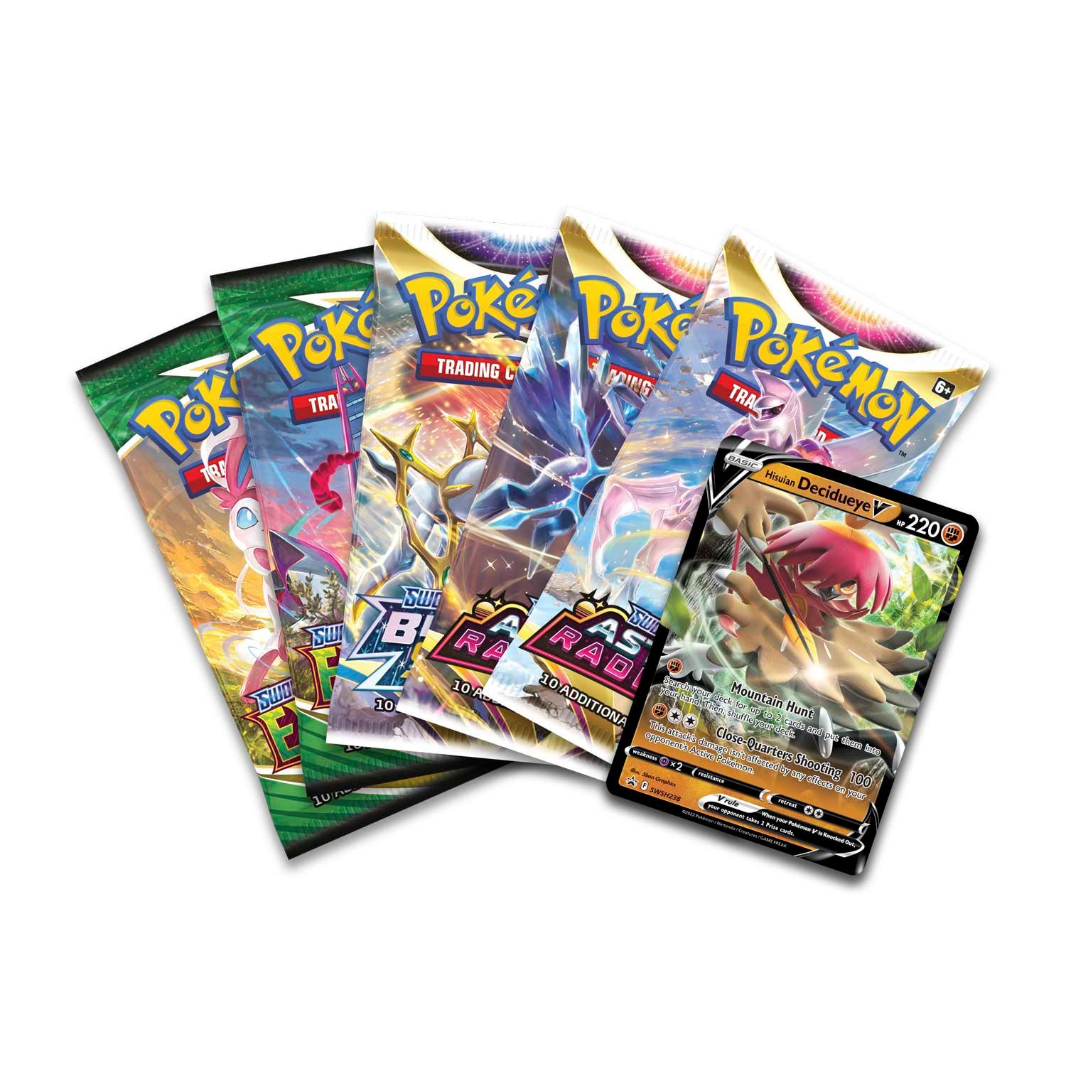 Pokemon Tin - Divergent Powers - Hisuian Decidueye V on Cover Pokémon 820650851407