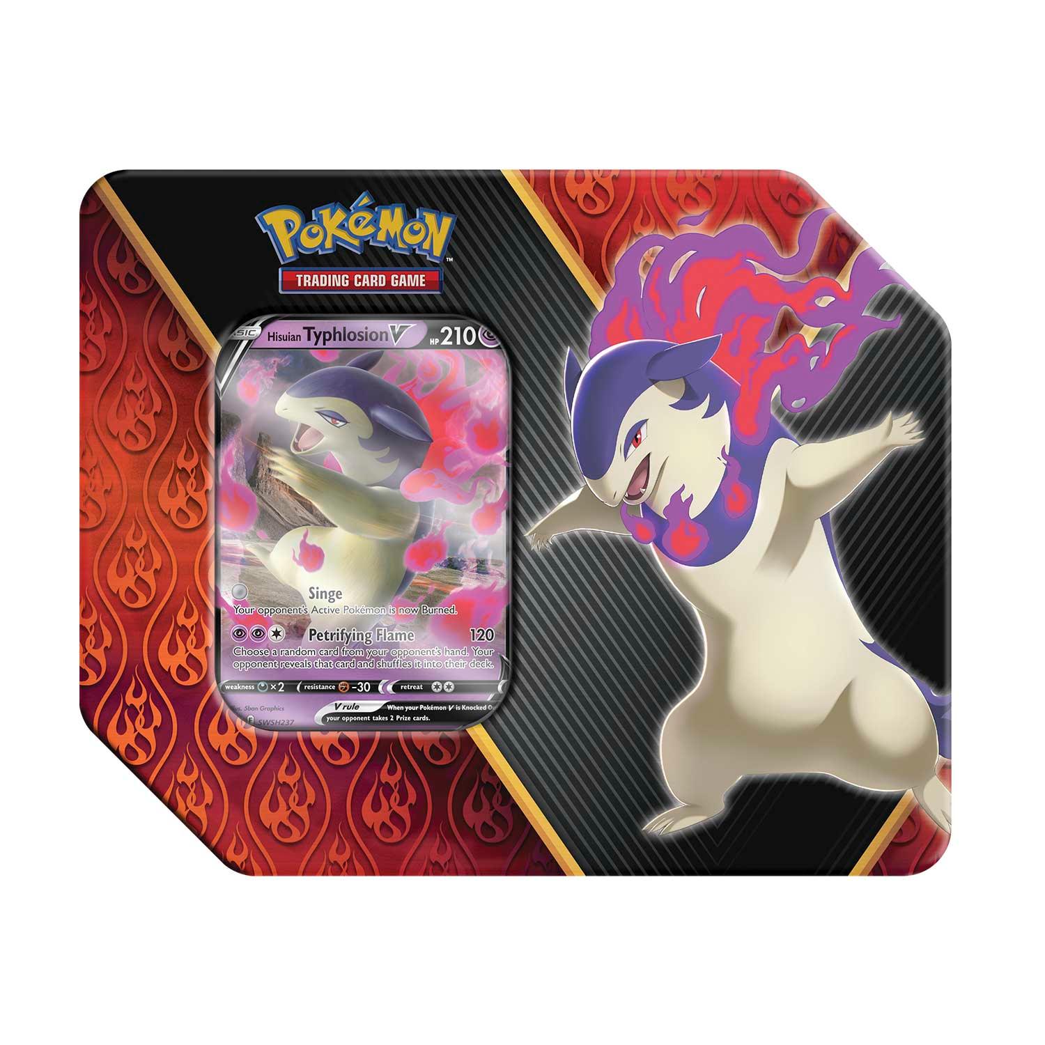 Pokemon Tin - Divergent Powers - Hisuian Typhlosion V on Cover Pokémon 820650851407