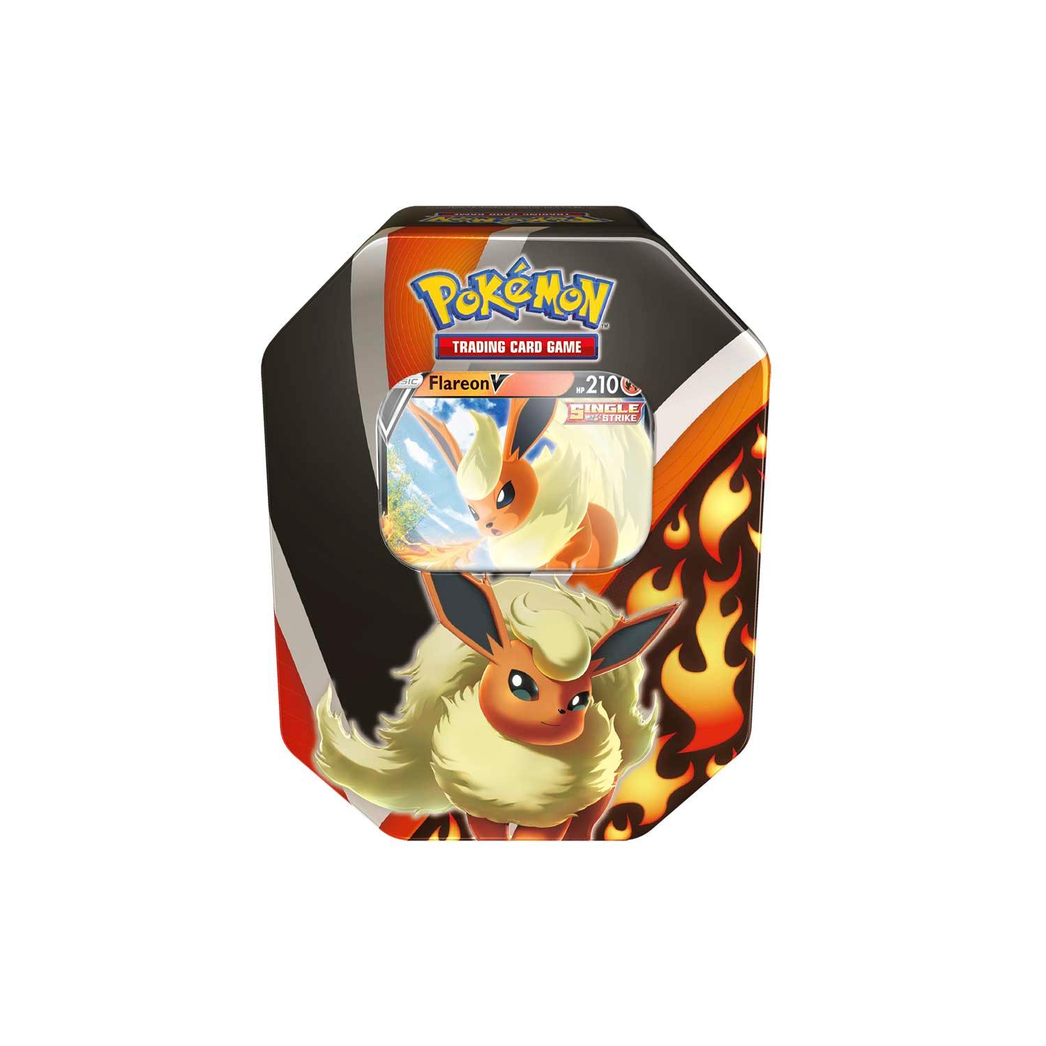 Pokemon Tin - Eevee Evolutions - Flareon V on Cover Pokémon 820650809057