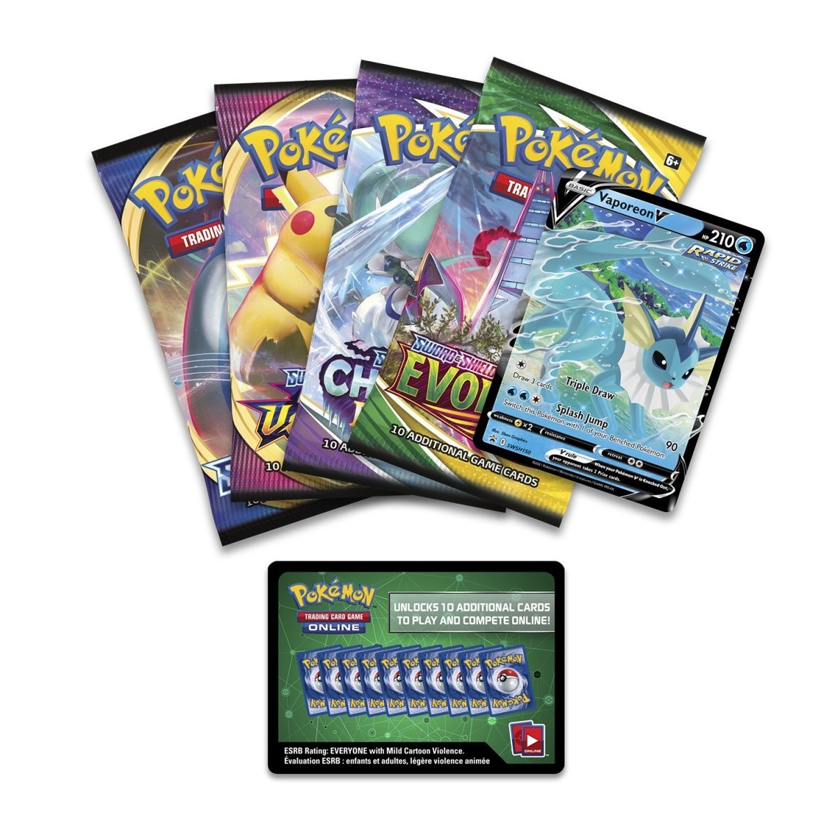 Pokemon Tin - Eevee Evolutions - Vaporeon V on Cover Pokémon 820650809057