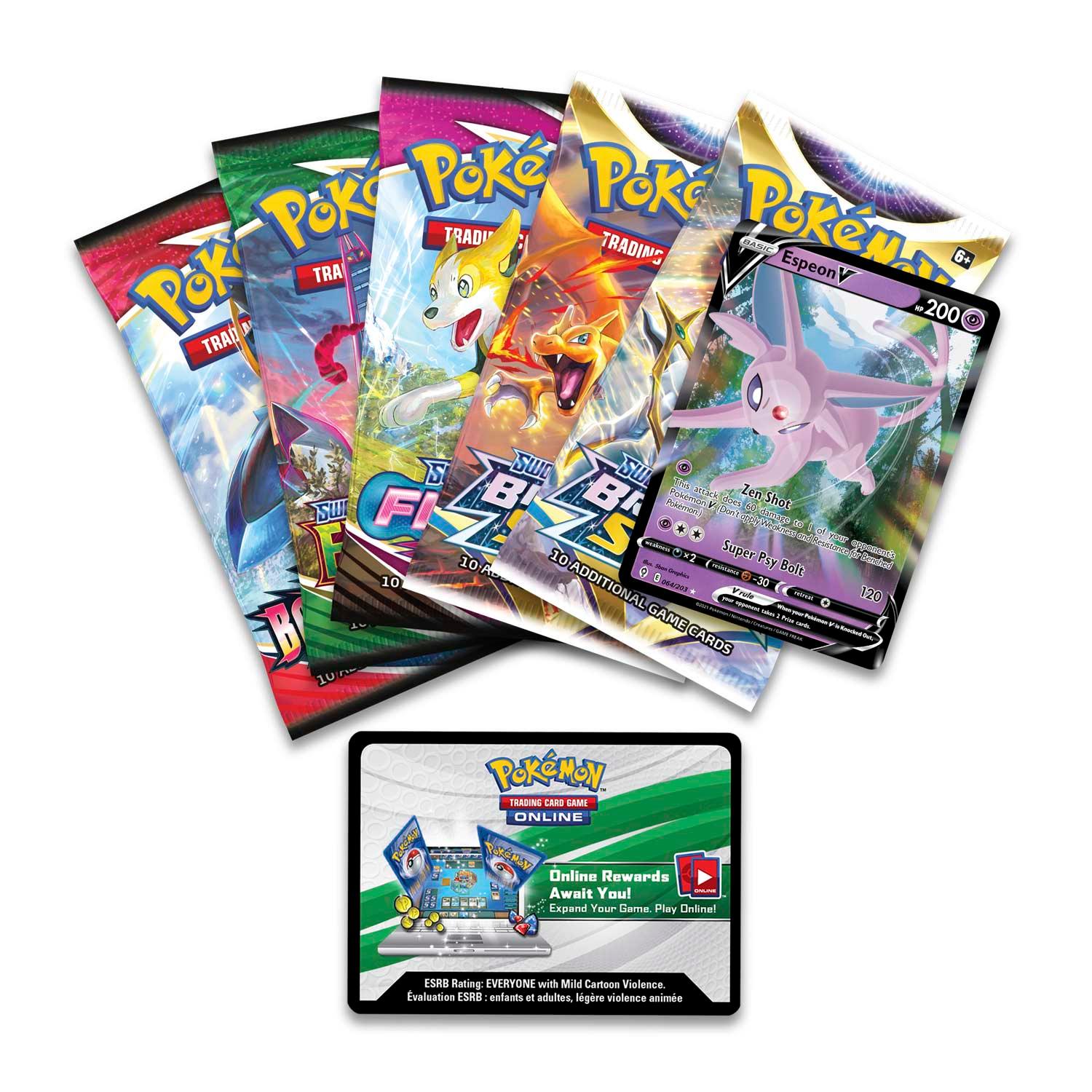 Pokemon Tin - Heroes - Espeon V on Cover Pokémon 820650851322