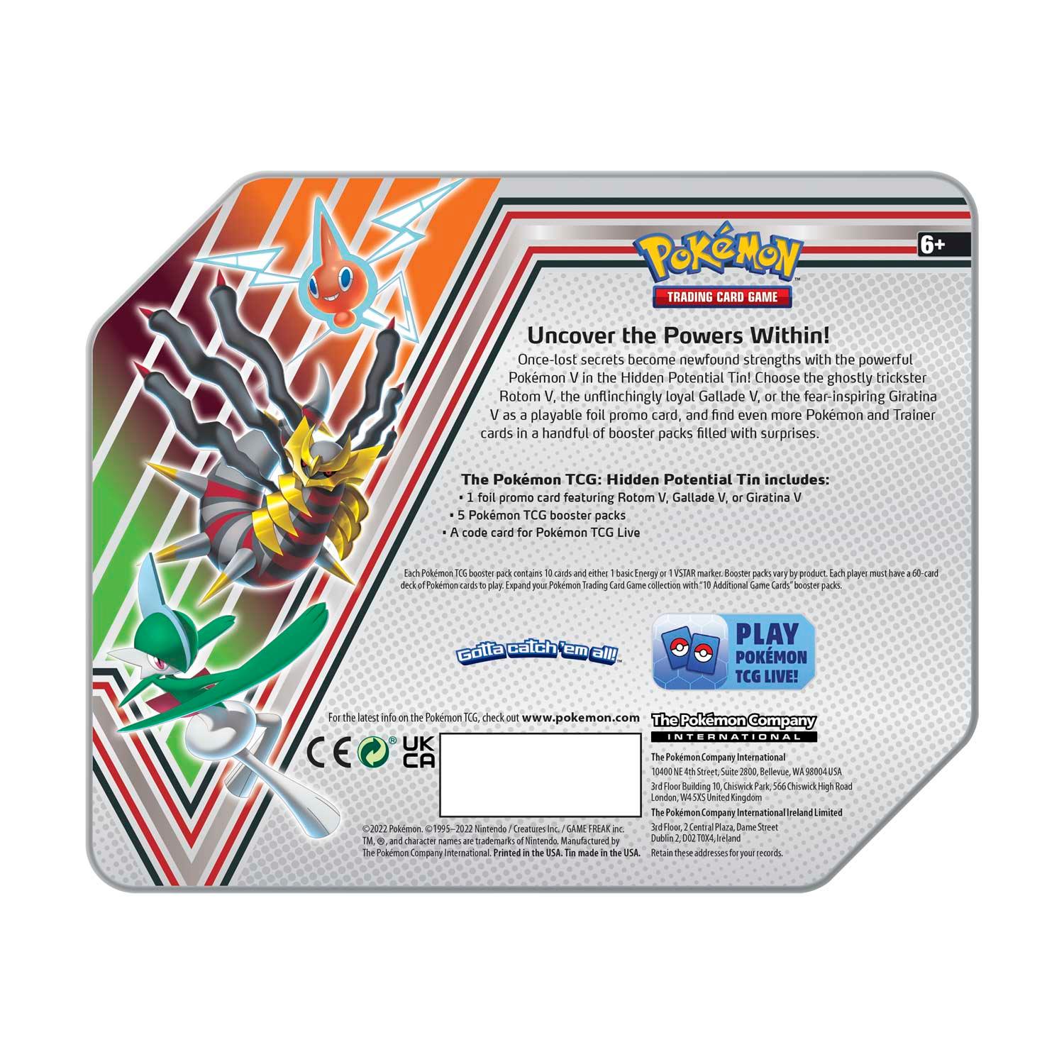 Pokemon Tin - Hidden Potential - Gallade V on Cover Pokémon 820650851483