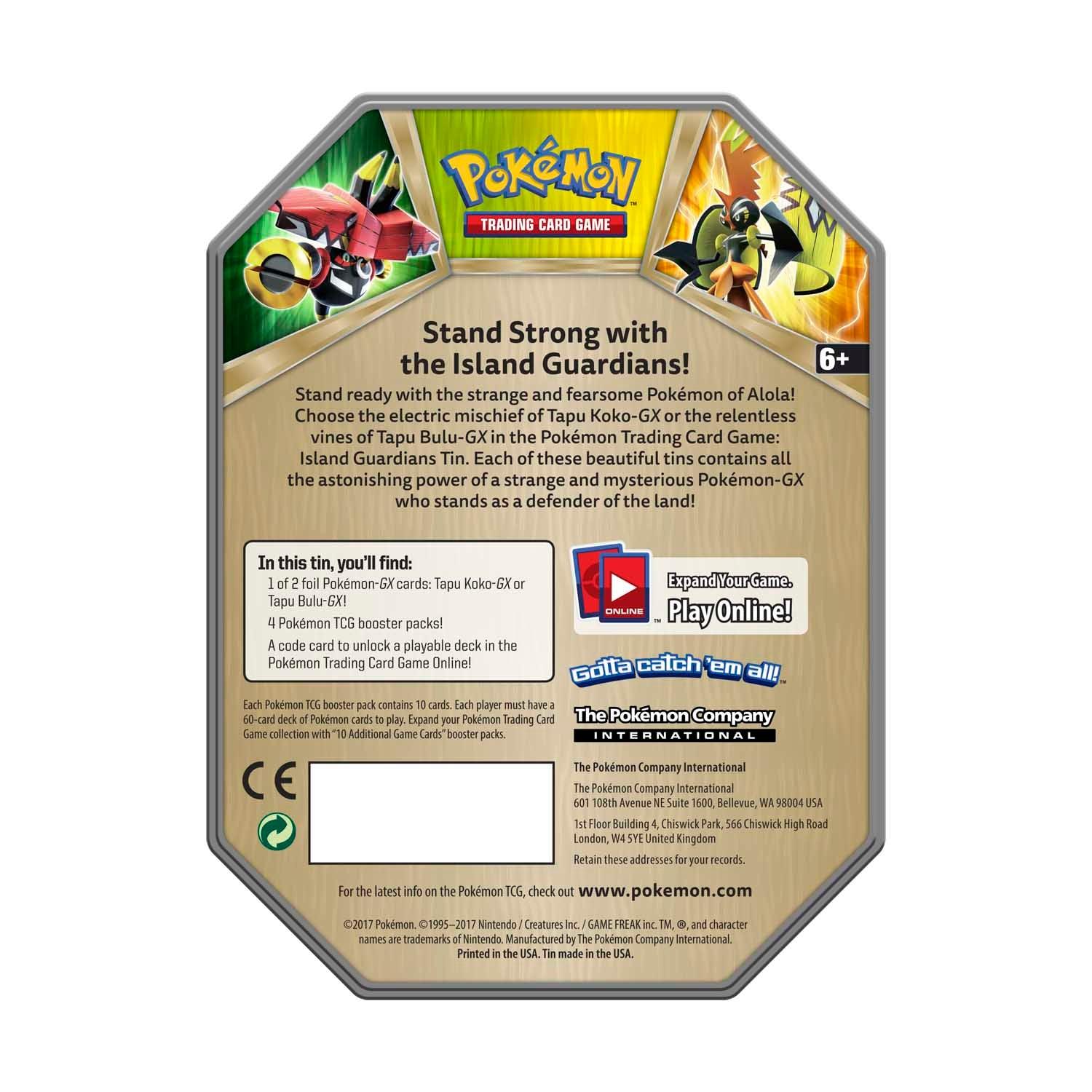 Pokemon Tin - Island Guardians - Featuring Tapu Koko GX Pokémon 0820650802454