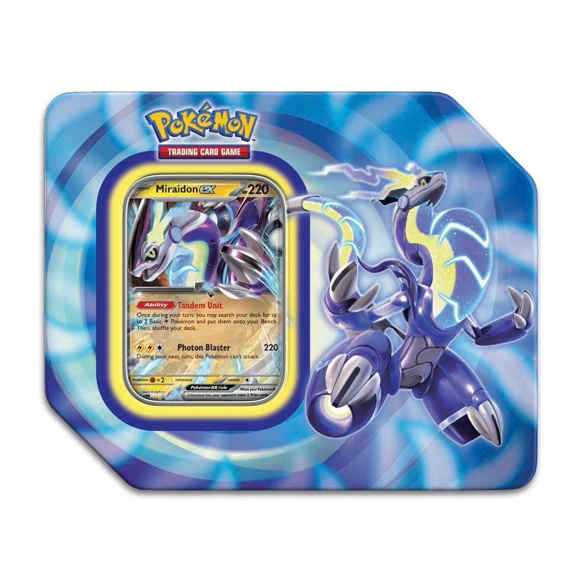 Pokemon Tin - Paldea Legends - Miraidon ex on Cover Pokémon 820650852855