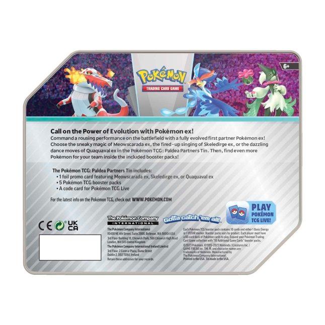 Pokemon Tin - Paldea Partners - Meowscarada ex on Cover Pokémon 820650852930