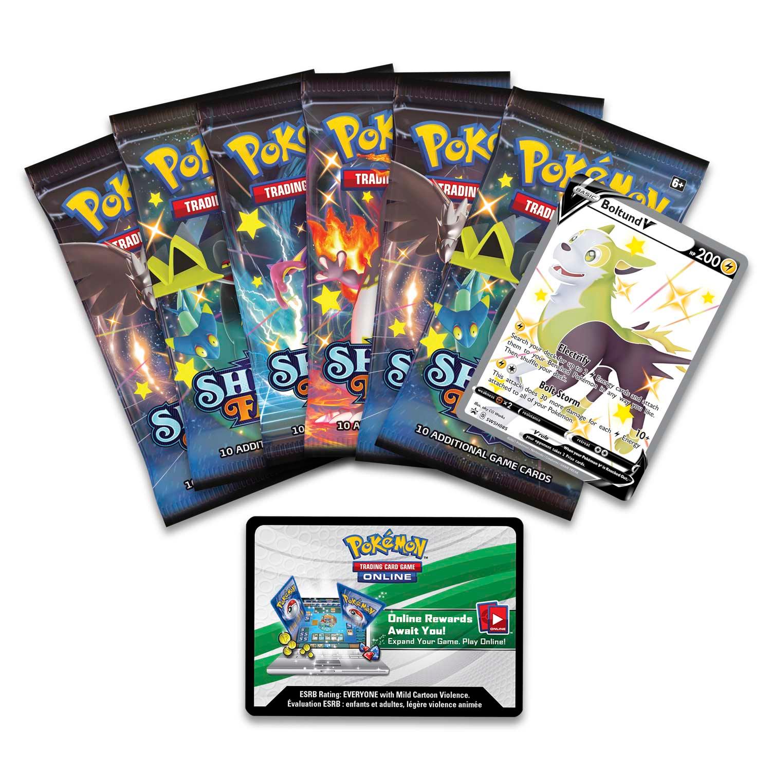 Pokemon Tin - Shining Fates - Featuring Boltund V Pokémon 0728192527098