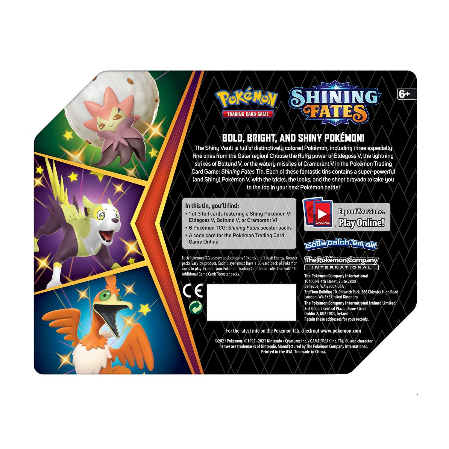 Pokemon Tin - Shining Fates - Featuring Boltund V Pokémon 0728192527098