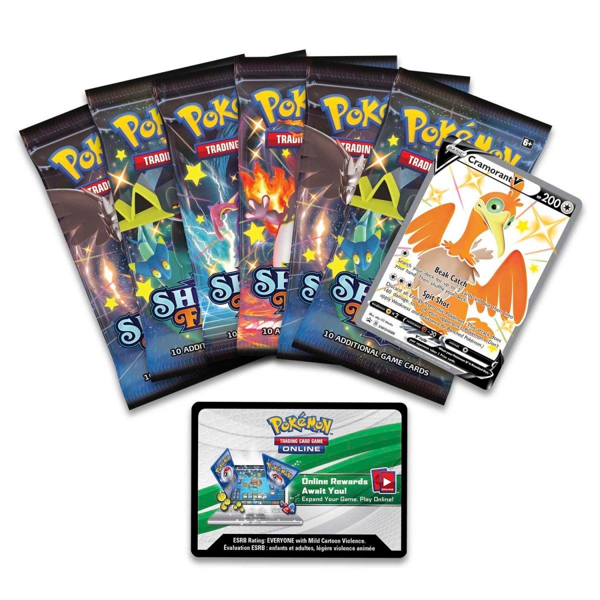 Pokemon Tin - Shining Fates - Featuring Cramorant V Pokémon 0820650809507