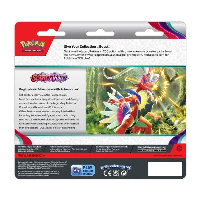 Pokemon Triple Booster Pack - Scarlet & Violet - 3 Booster Packs & Coin & Arcanine Promo Card Pokémon 820650853289