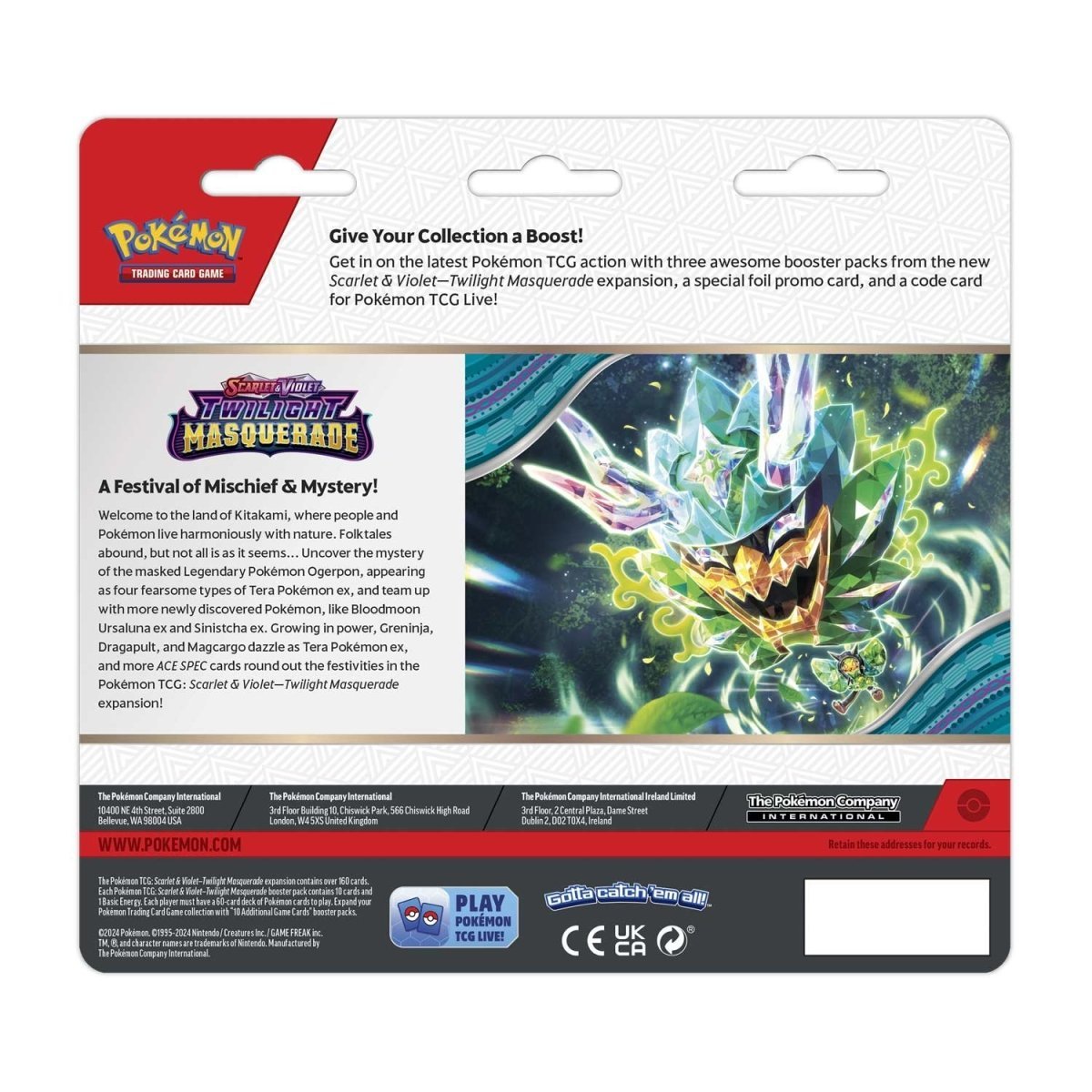 Pokemon Triple Booster Pack - Scarlet & Violet - Twilight Masquerade - Revavroom Promo Card Pokémon 0820650857836